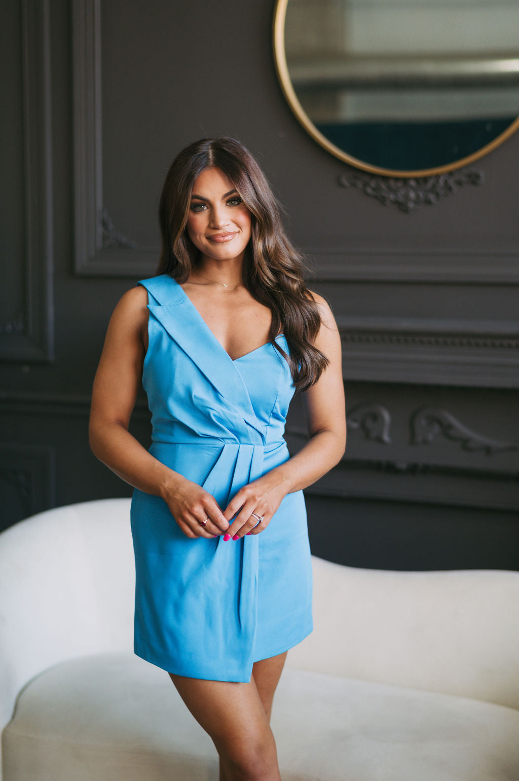 Carrolyn Mini Dress-Blue