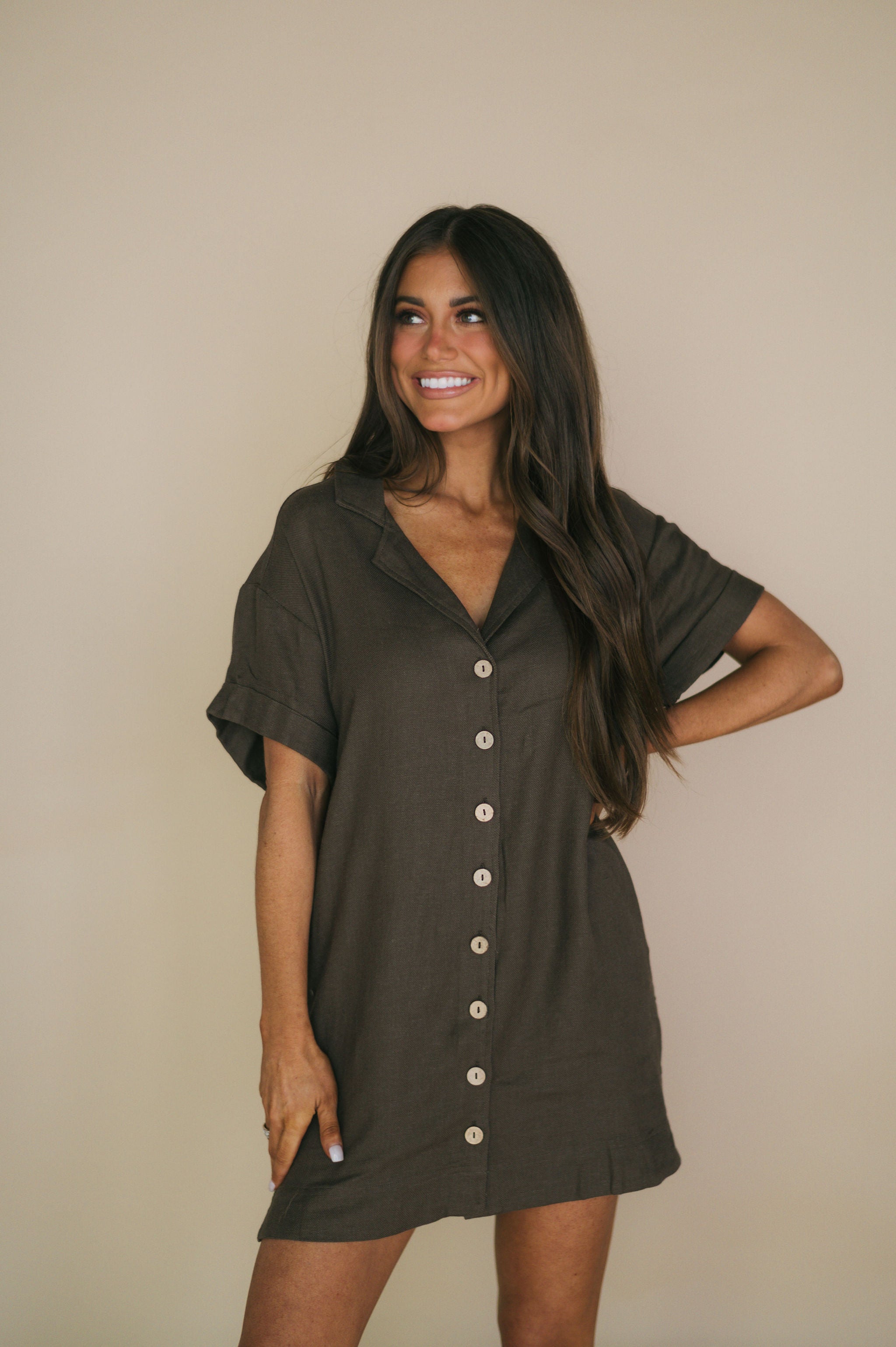 Beale Button Shirt Dress