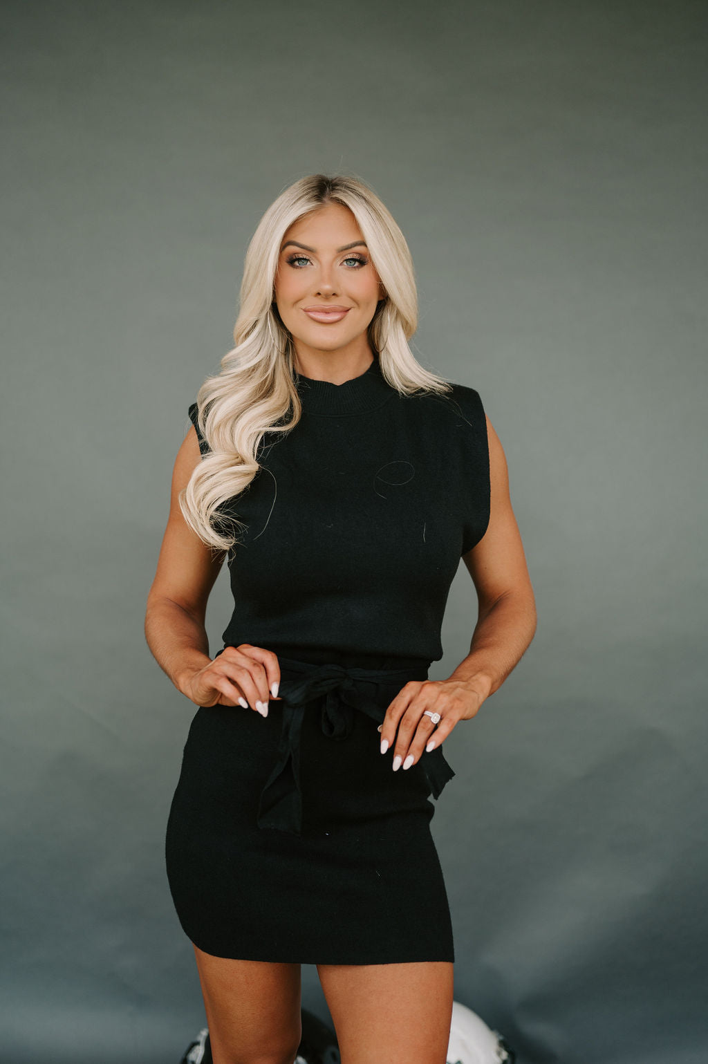 Caroline Knit Dress Black