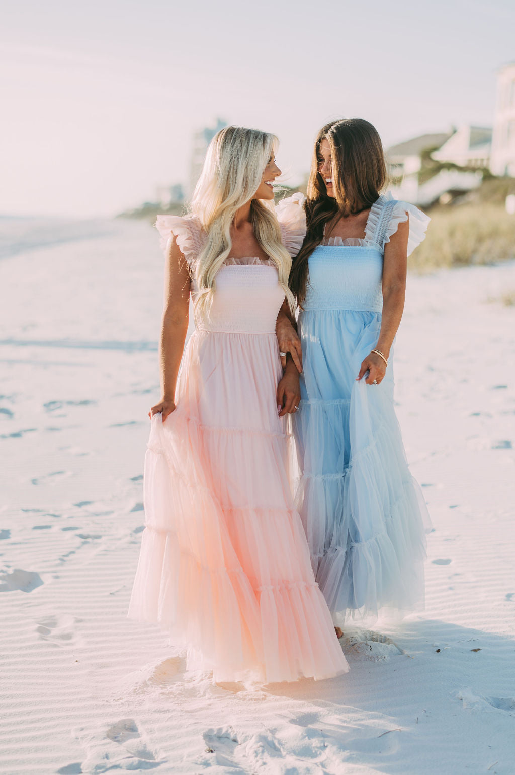 Meleah Tulle Maxi Dress-Light Blue