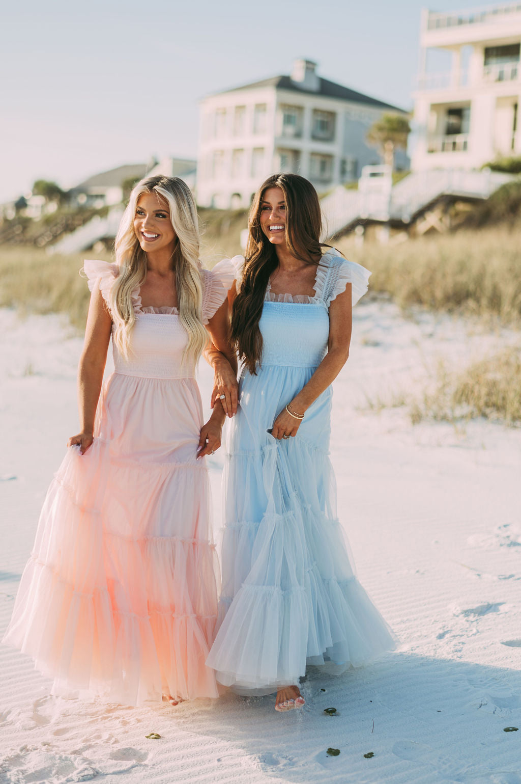 Meleah Tulle Maxi Dress-Light Blue