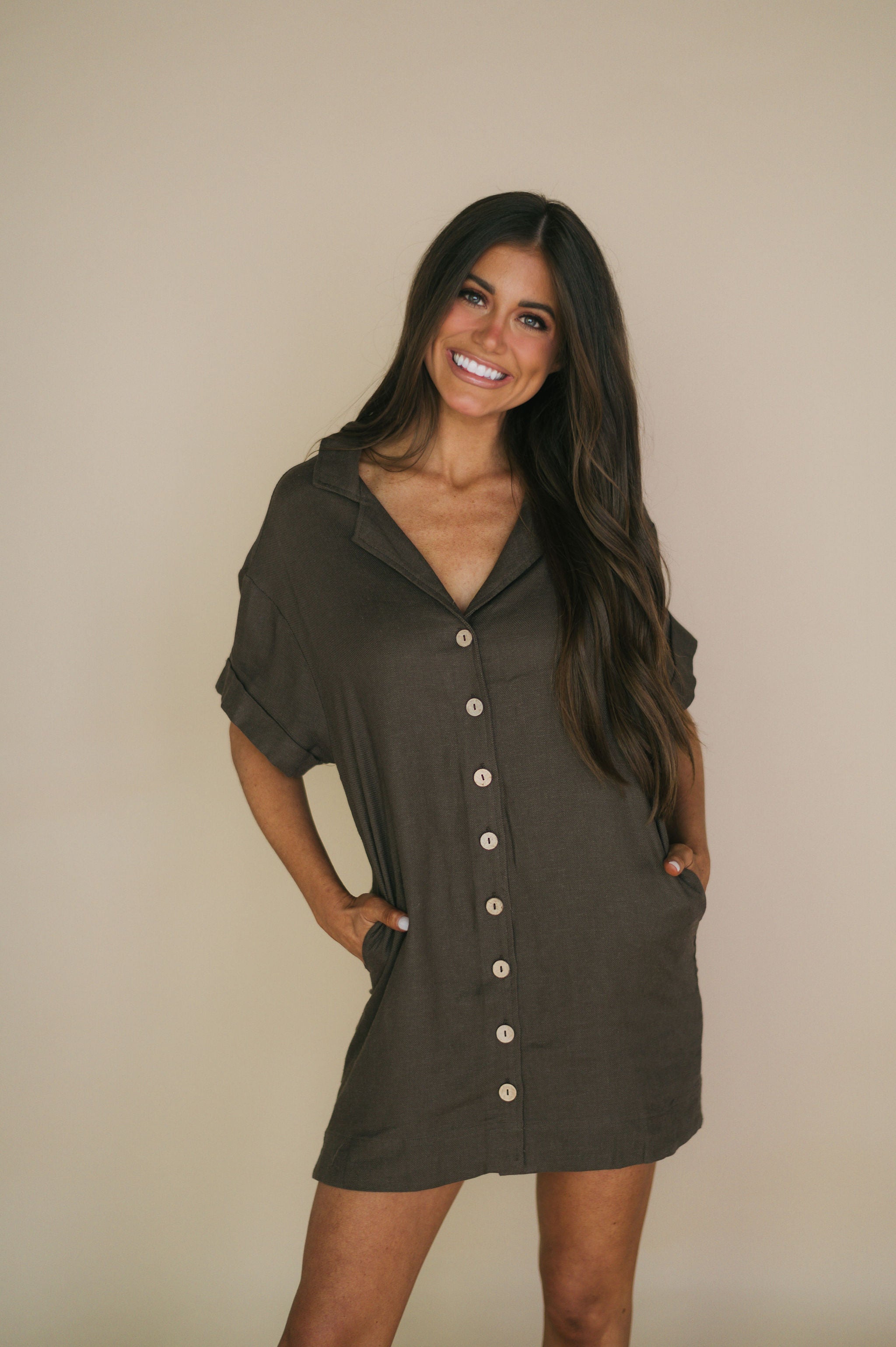 Beale Button Shirt Dress