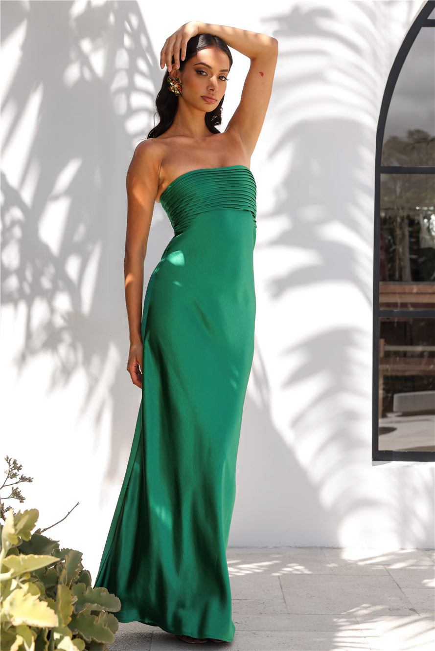 RUNAWAY Adina Maxi Dress Emerald