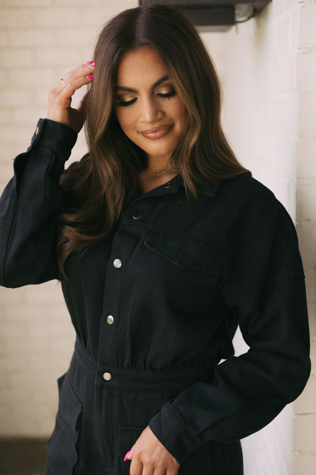 Chambers Denim Romper-Black