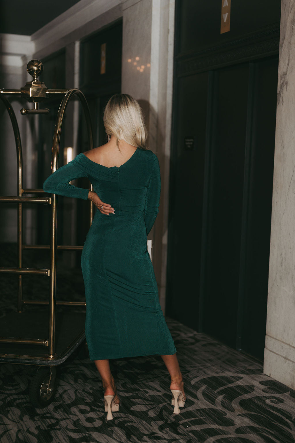 Unforgettable Bodycon Midi DressEmerald Green