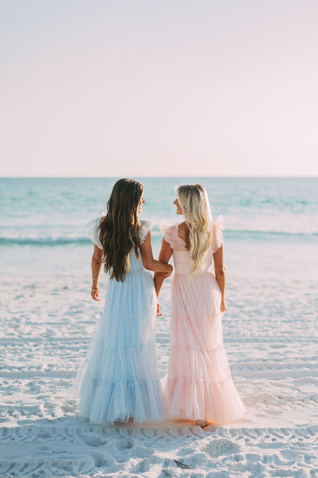 Meleah Tulle Maxi Dress-Light Blue