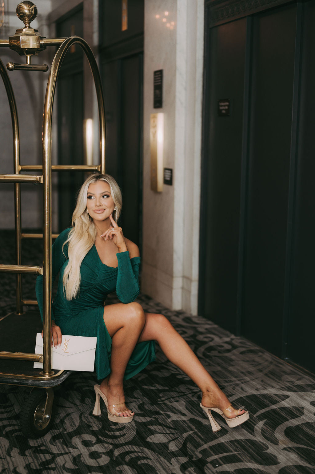Unforgettable Bodycon Midi DressEmerald Green