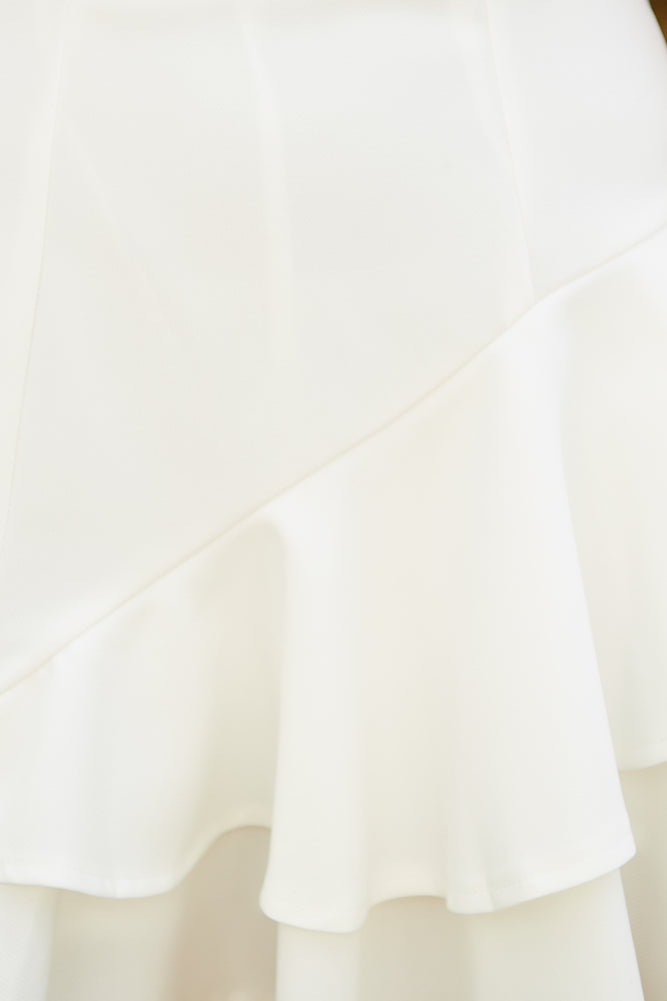 Moon Over Her Shoulder Dress White