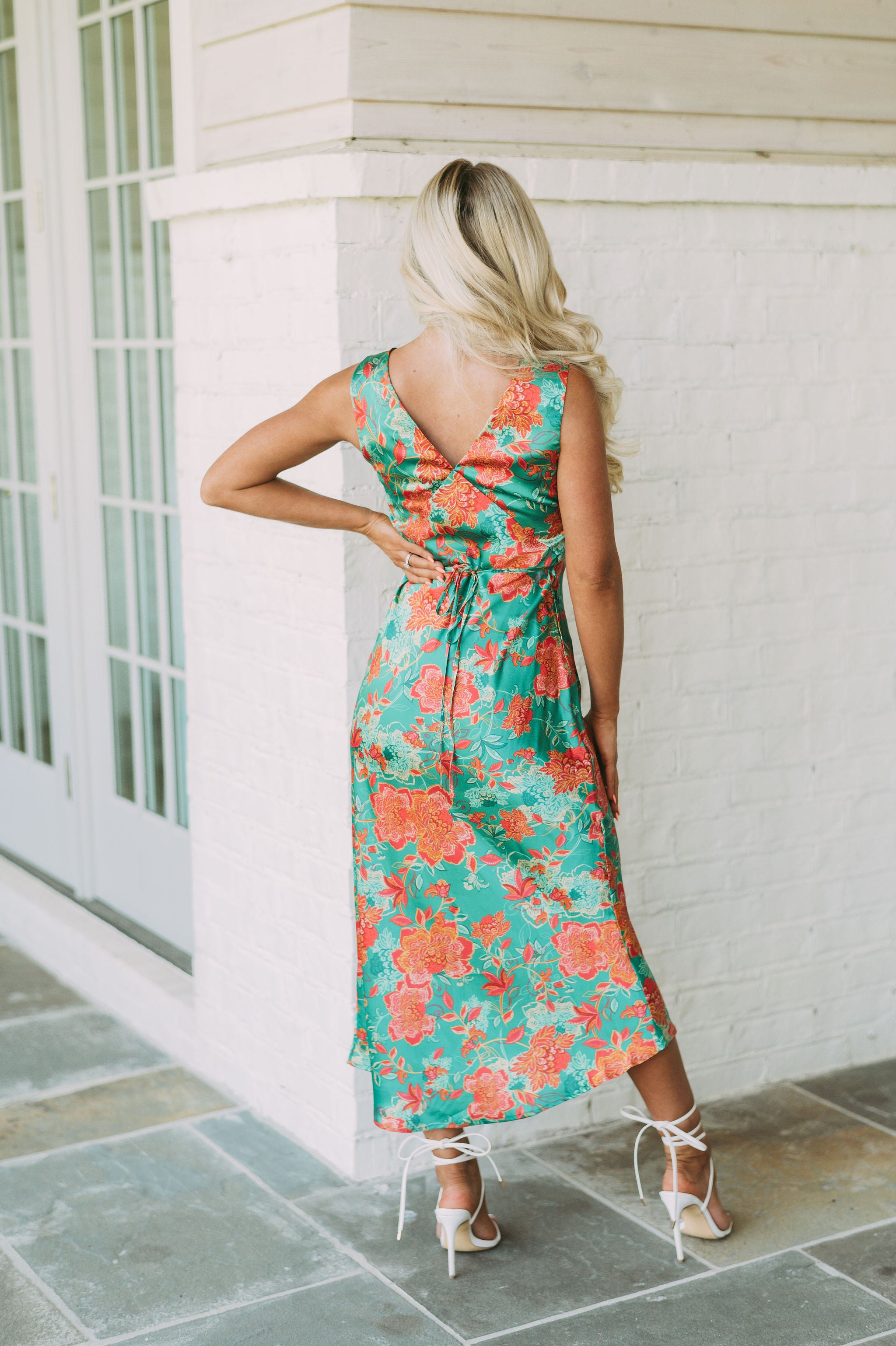 Maldives Midi Silk DressEmerald