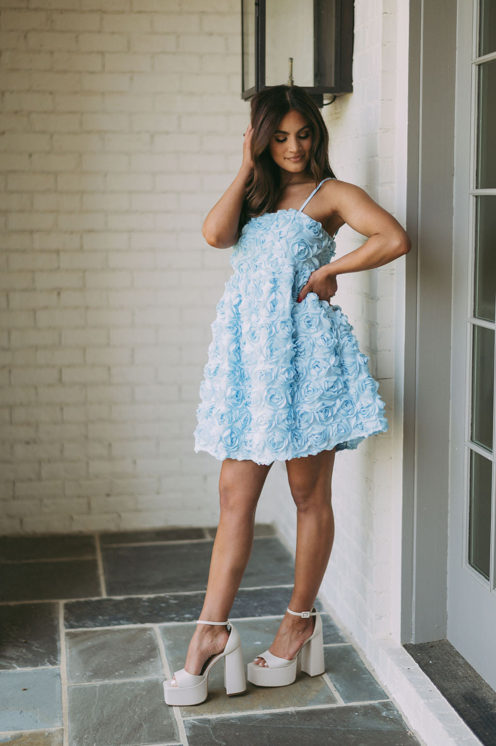 Rose Garden DressBaby Blue