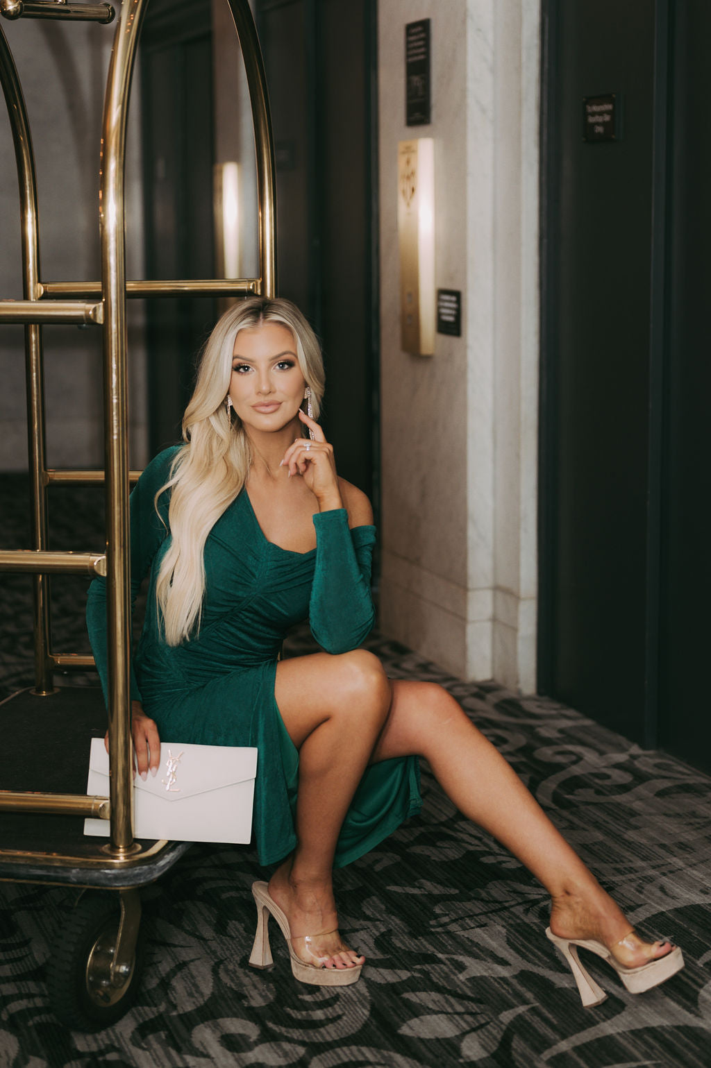 Unforgettable Bodycon Midi DressEmerald Green