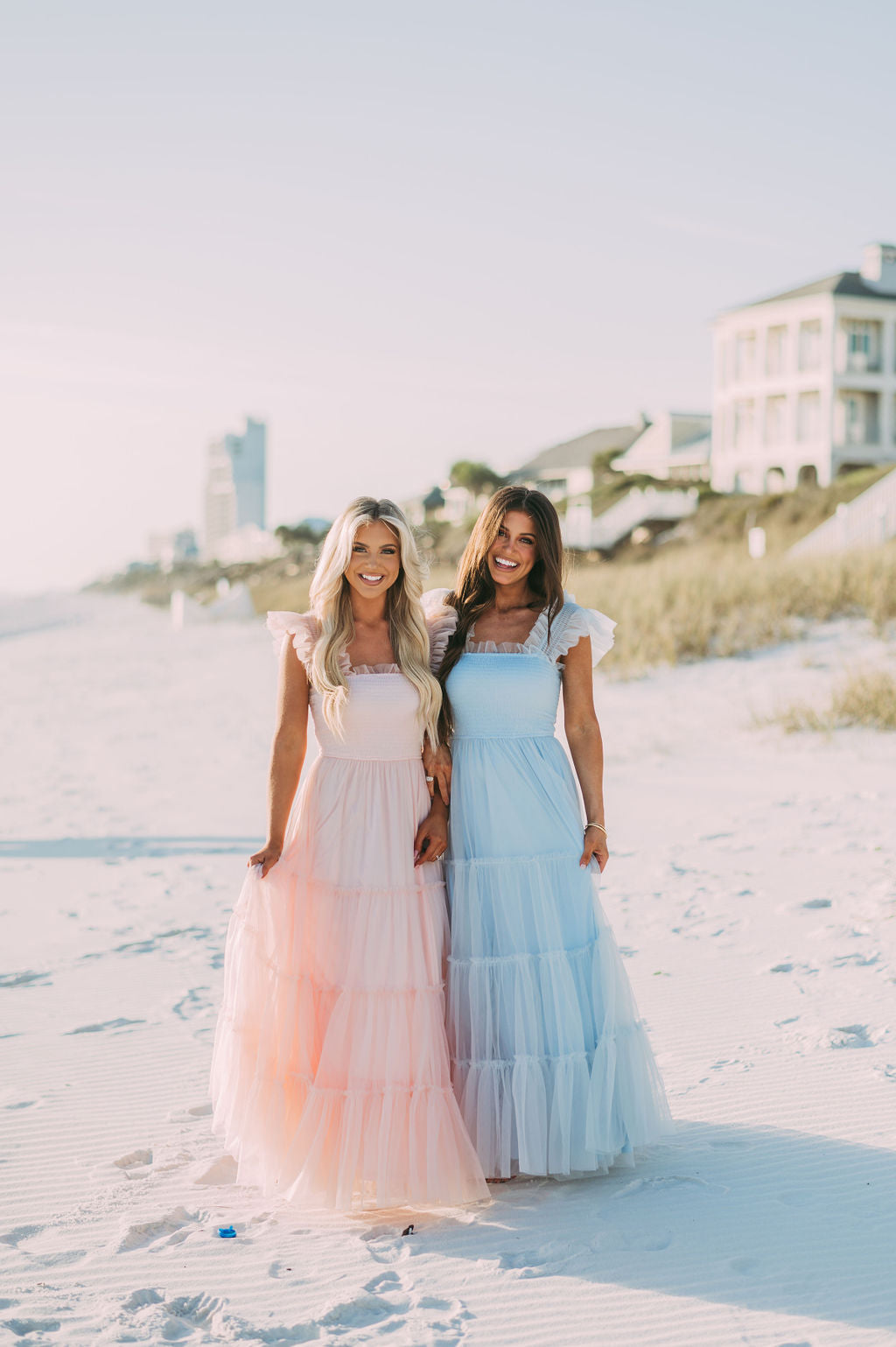 Meleah Tulle Maxi Dress-Light Blue