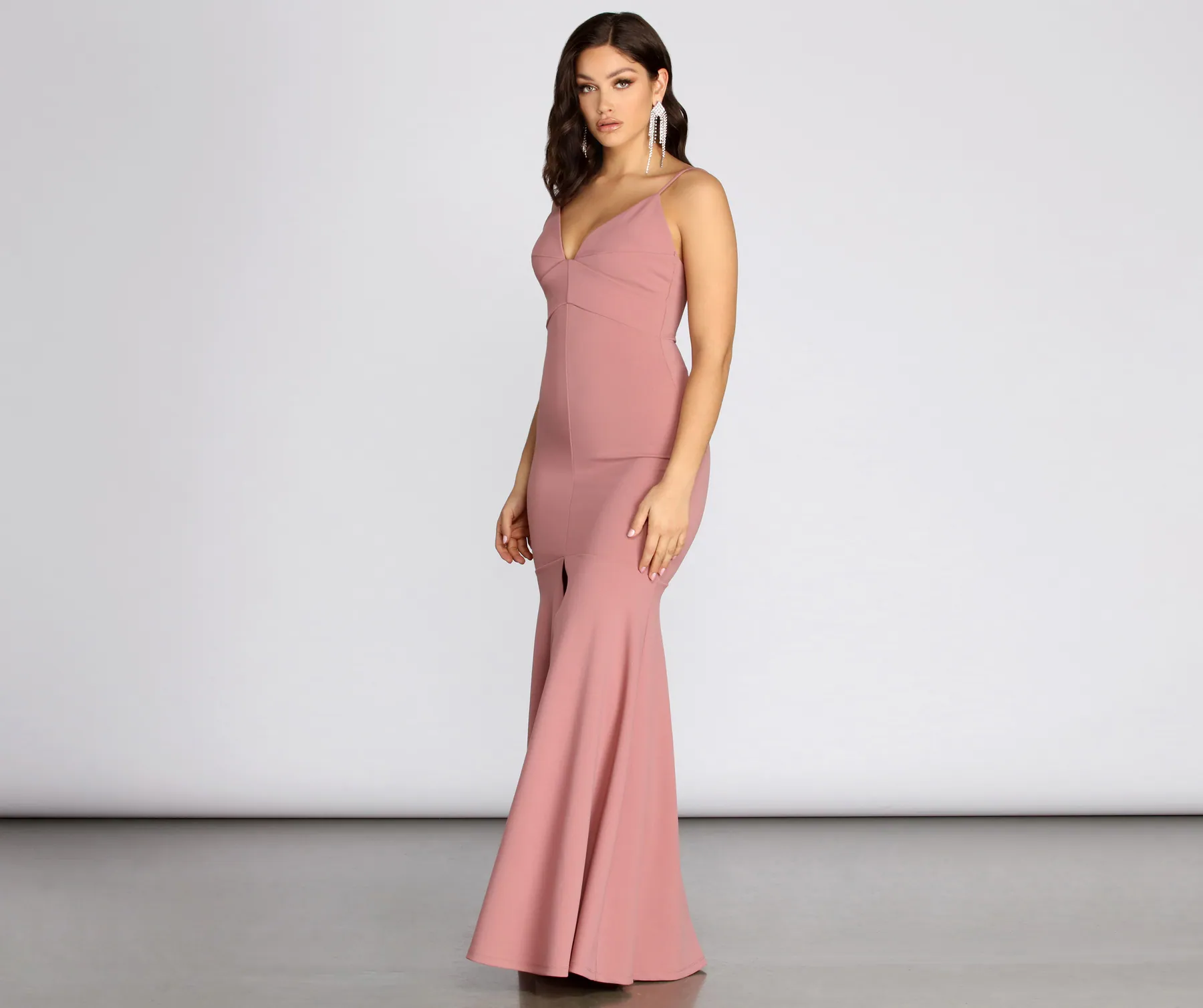 Alia Deep V Mermaid Dress