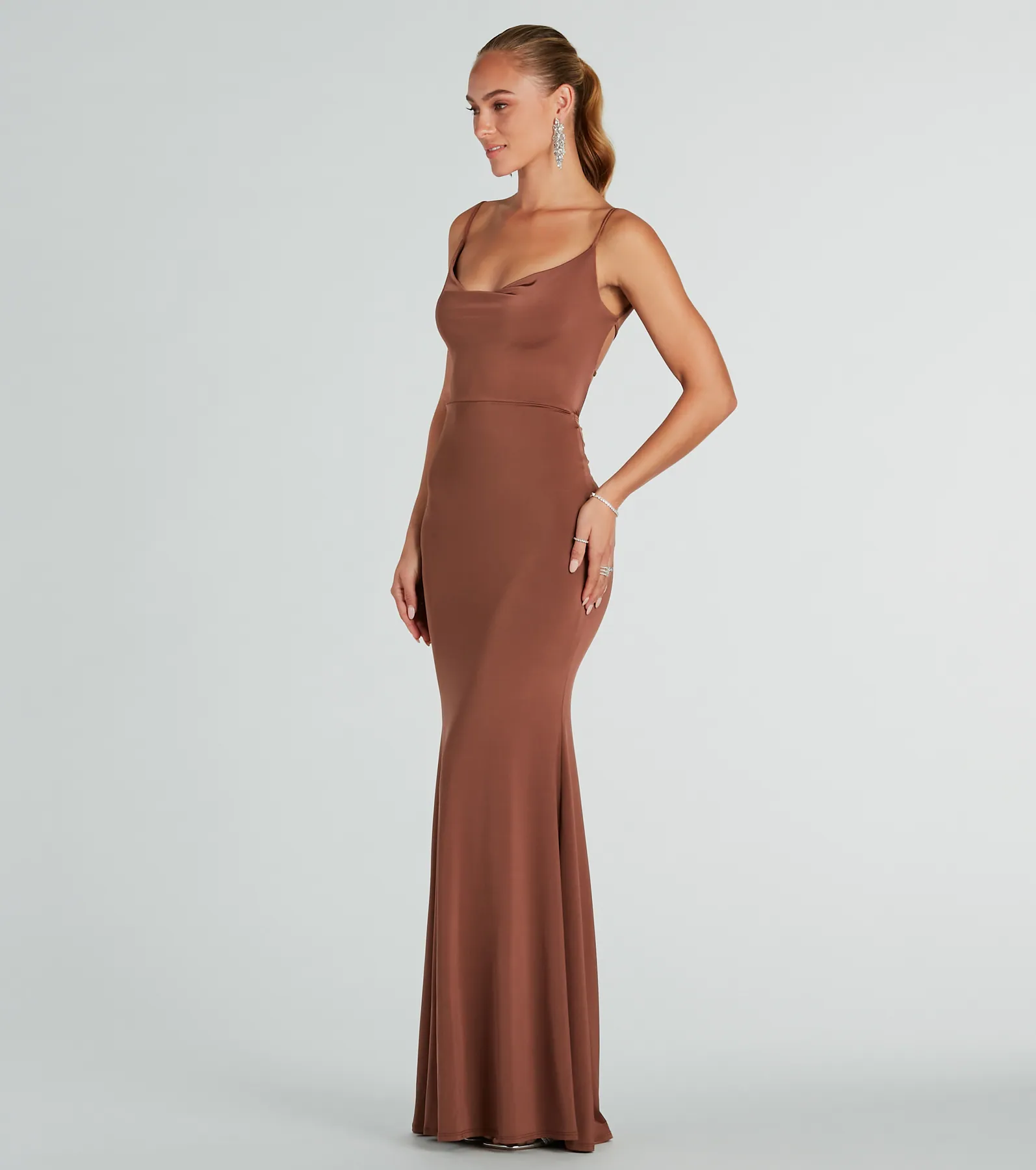 Anya Formal Strappy Open-Back Mermaid Dress