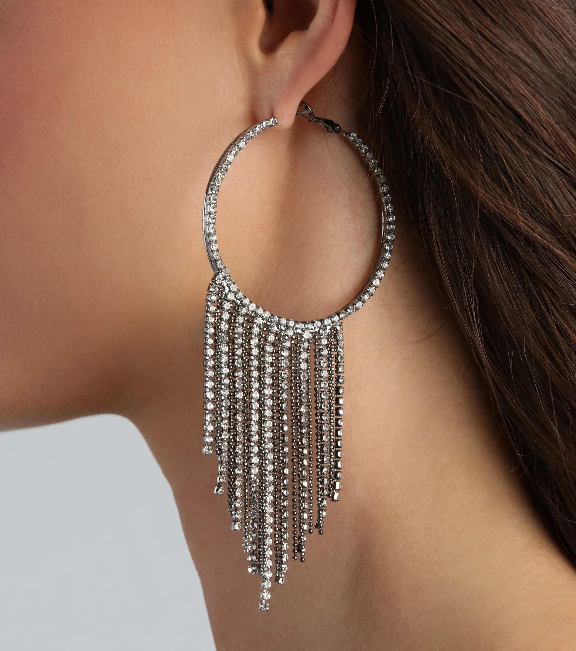 Fiercely Fringed Hoop Fringe Earrings