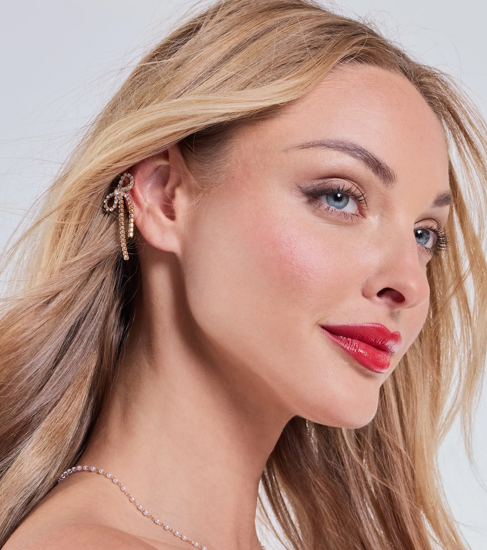 Cute And Glam Rhinestone Cuff Earrings