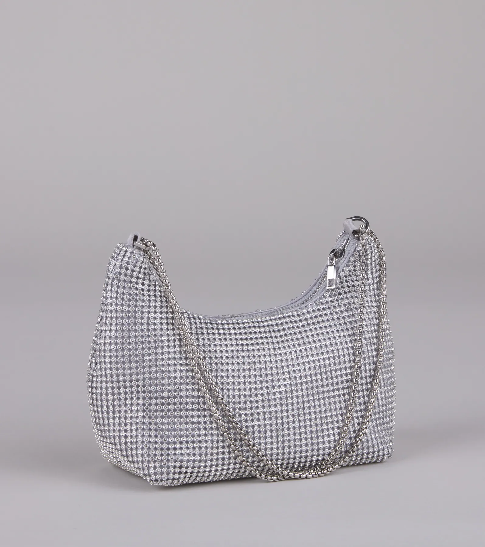 Glamour Girlie Rhinestone Mesh Shoulder Bag