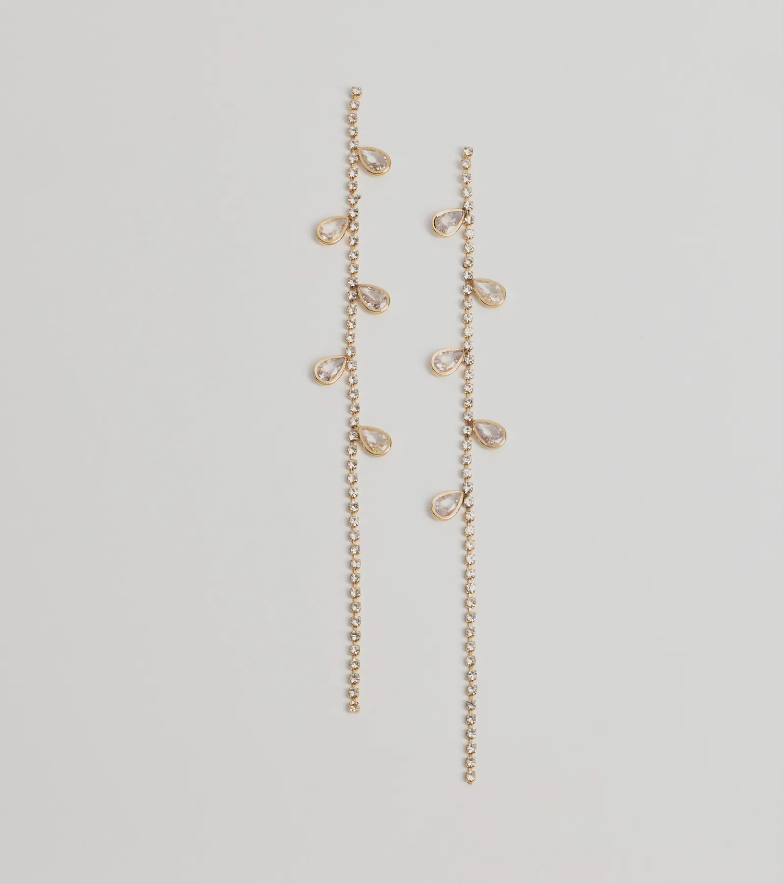 Sparkle Elegance Rhinestone Chain Earrings