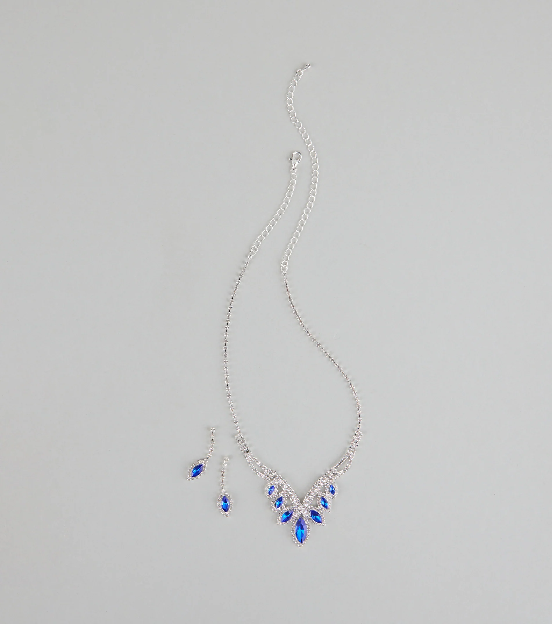 Dripping In Glamour Gemstone Necklace And Earrings Set