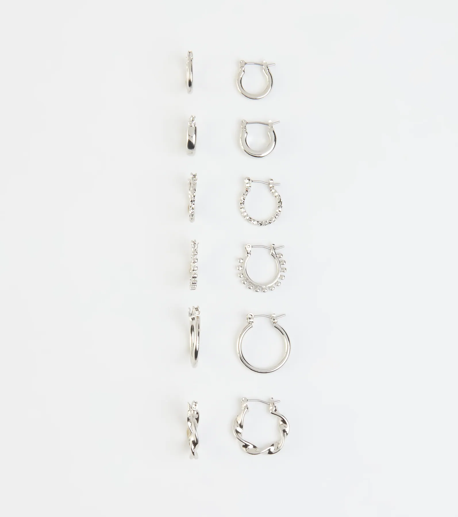 Charming Boldness Six-Pack Mini Hoop Earrings