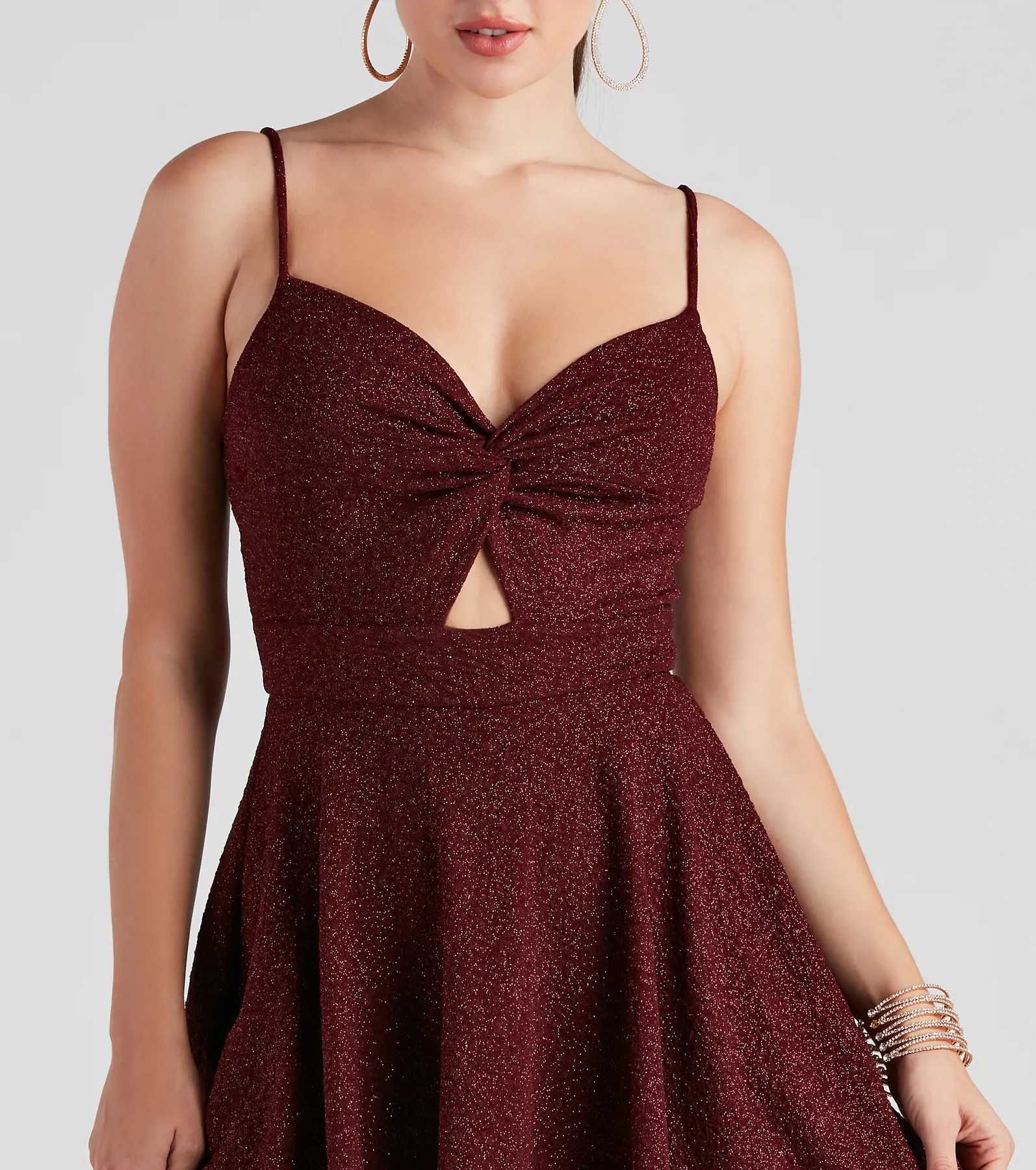 Twisted Style Glitter Skater Romper