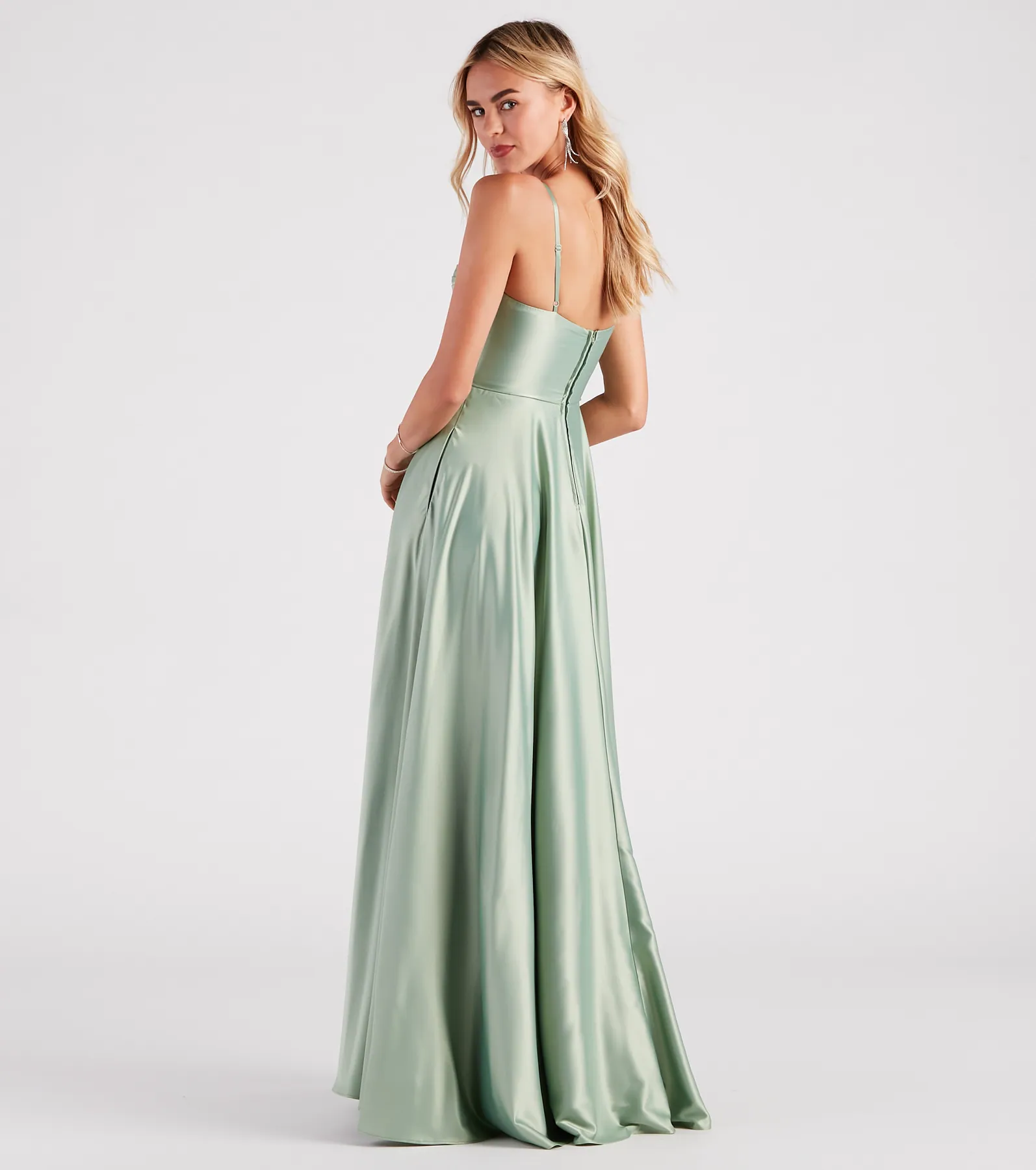 Lianne Satin Corset A-Line Formal Dress