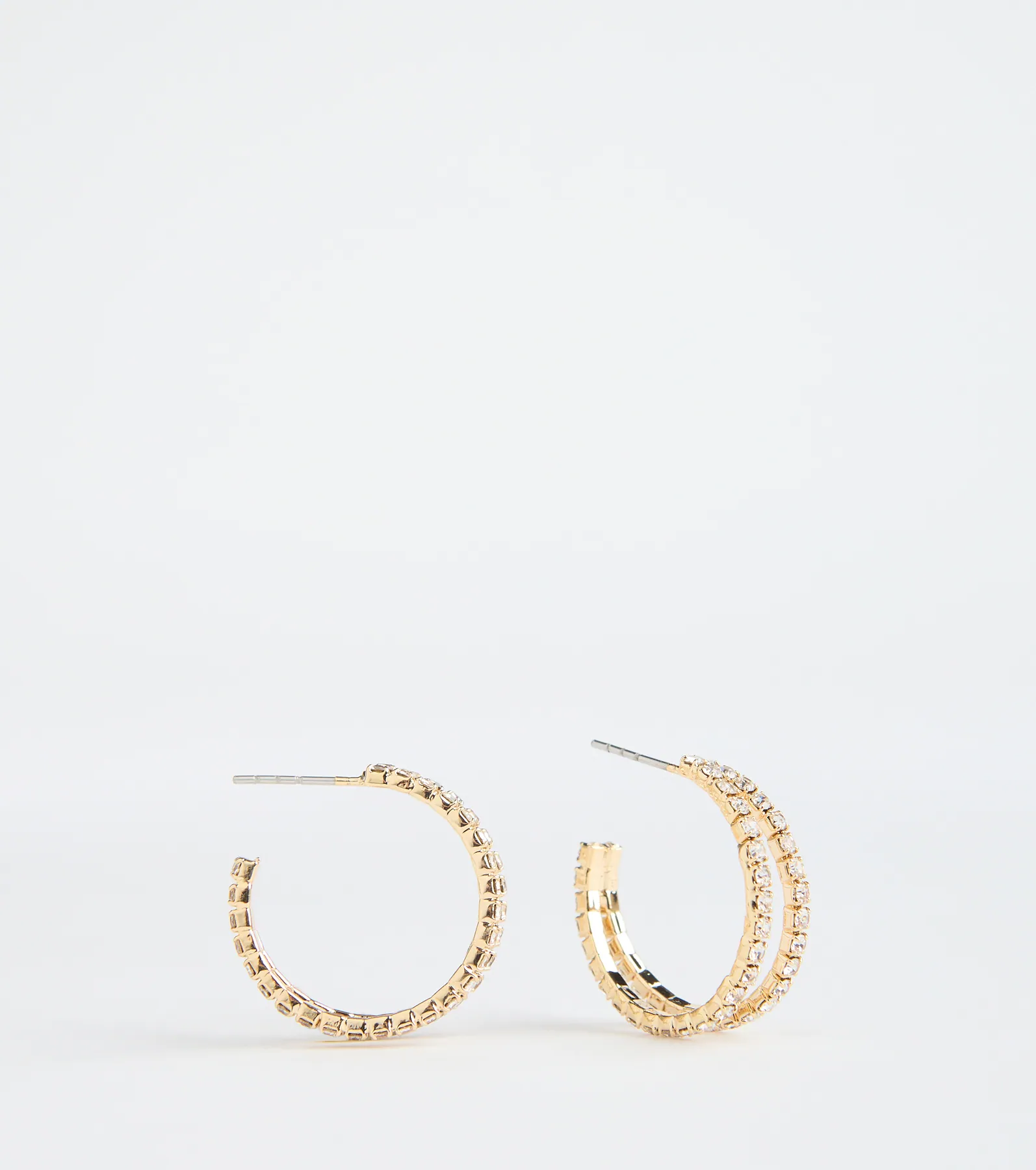Chic Charisma Rhinestone Hoop Earrings
