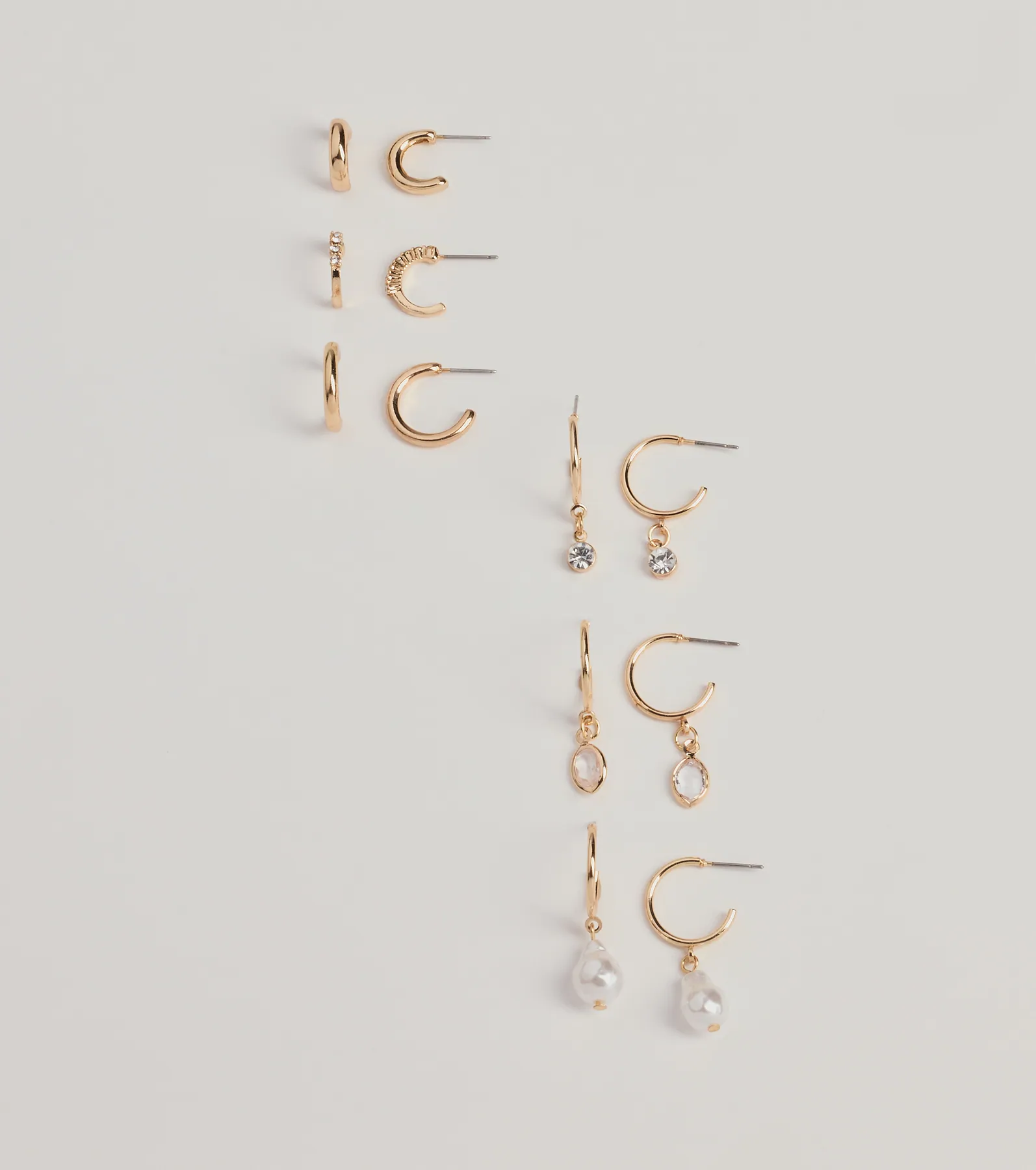 Dainty Sheen Small Hoop Earrings Set