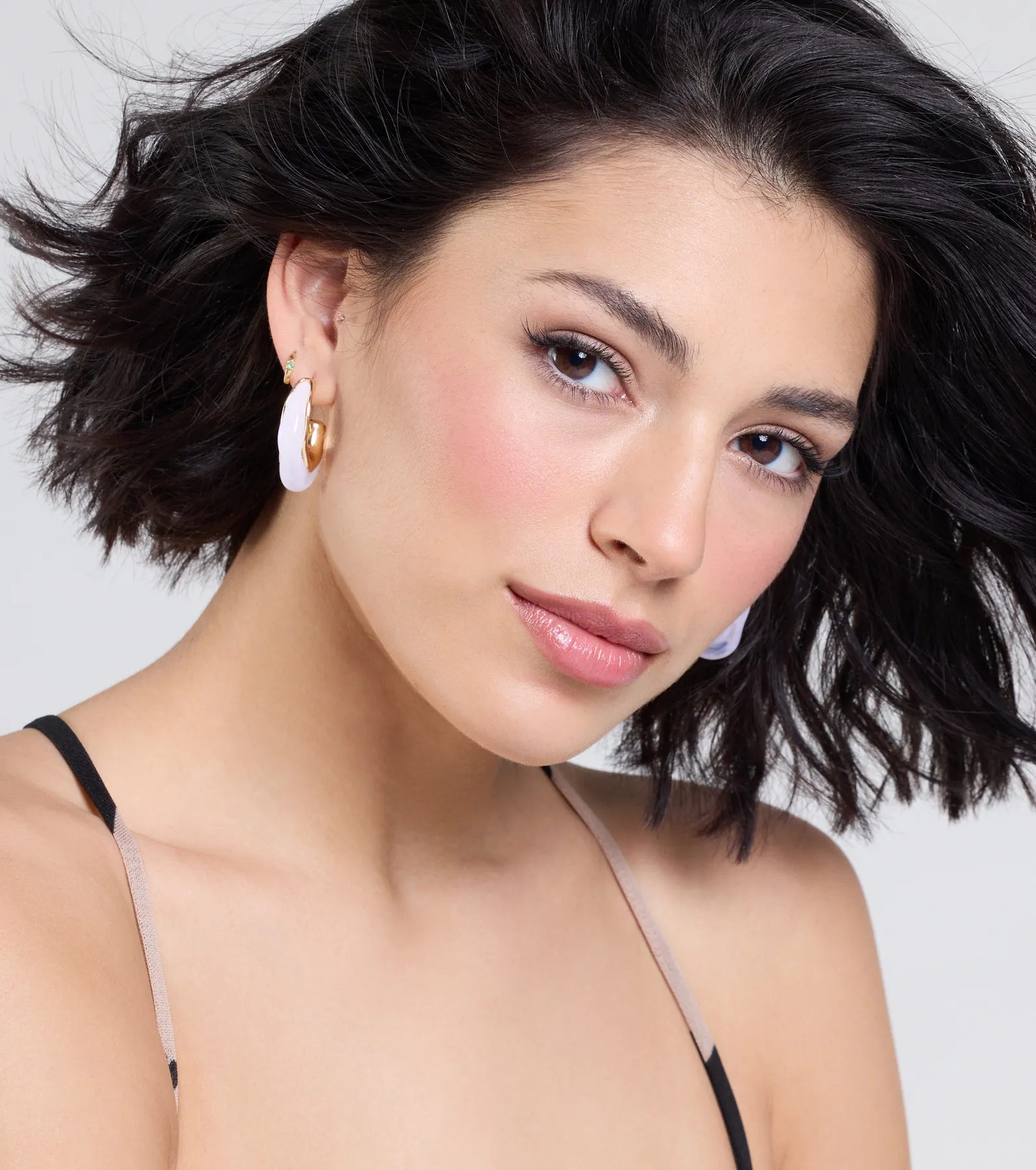 Sleek And Stunning Two-Tone Hoop Earrings