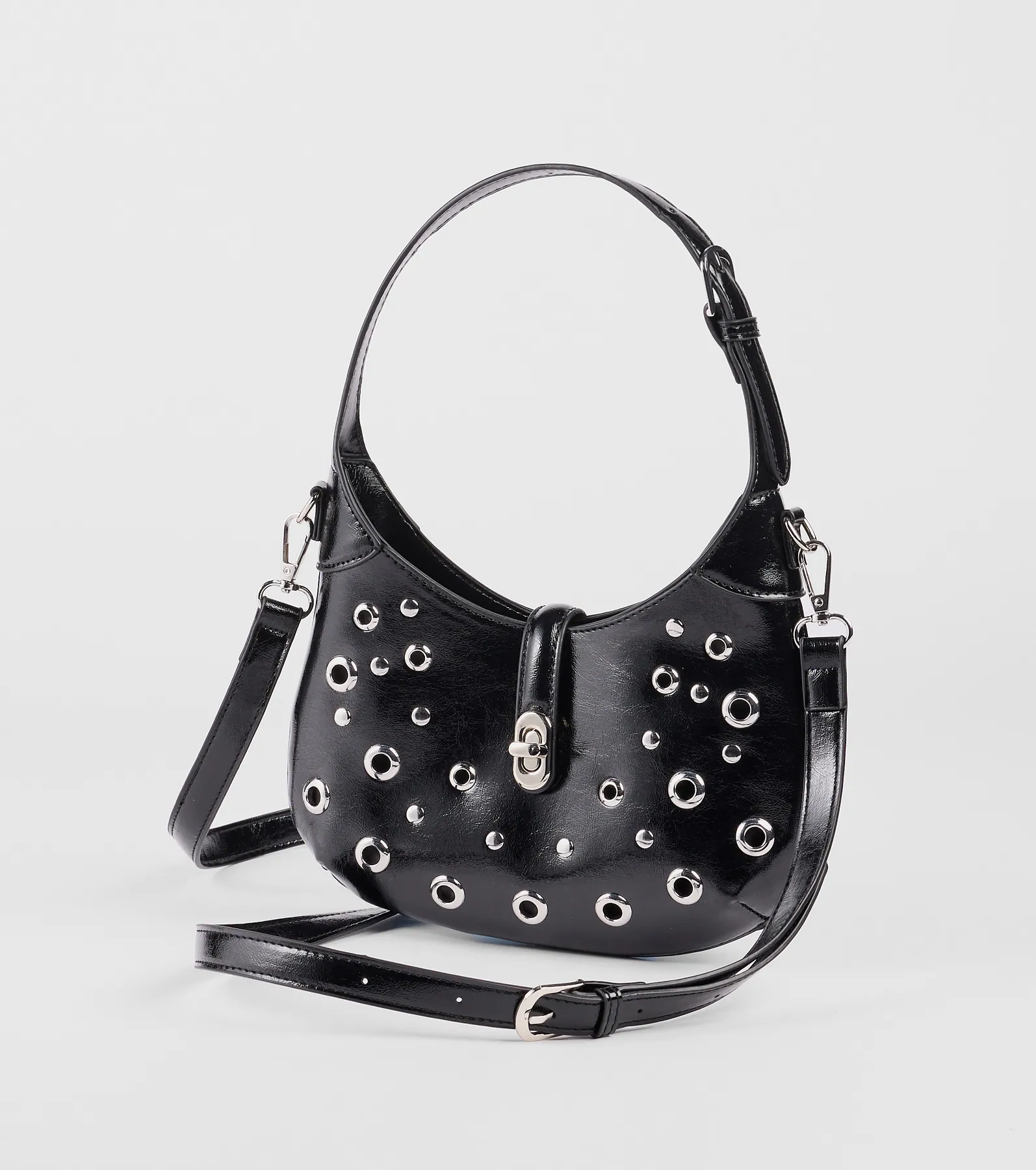 Cool Girl On The Block Studded Shoulder Bag