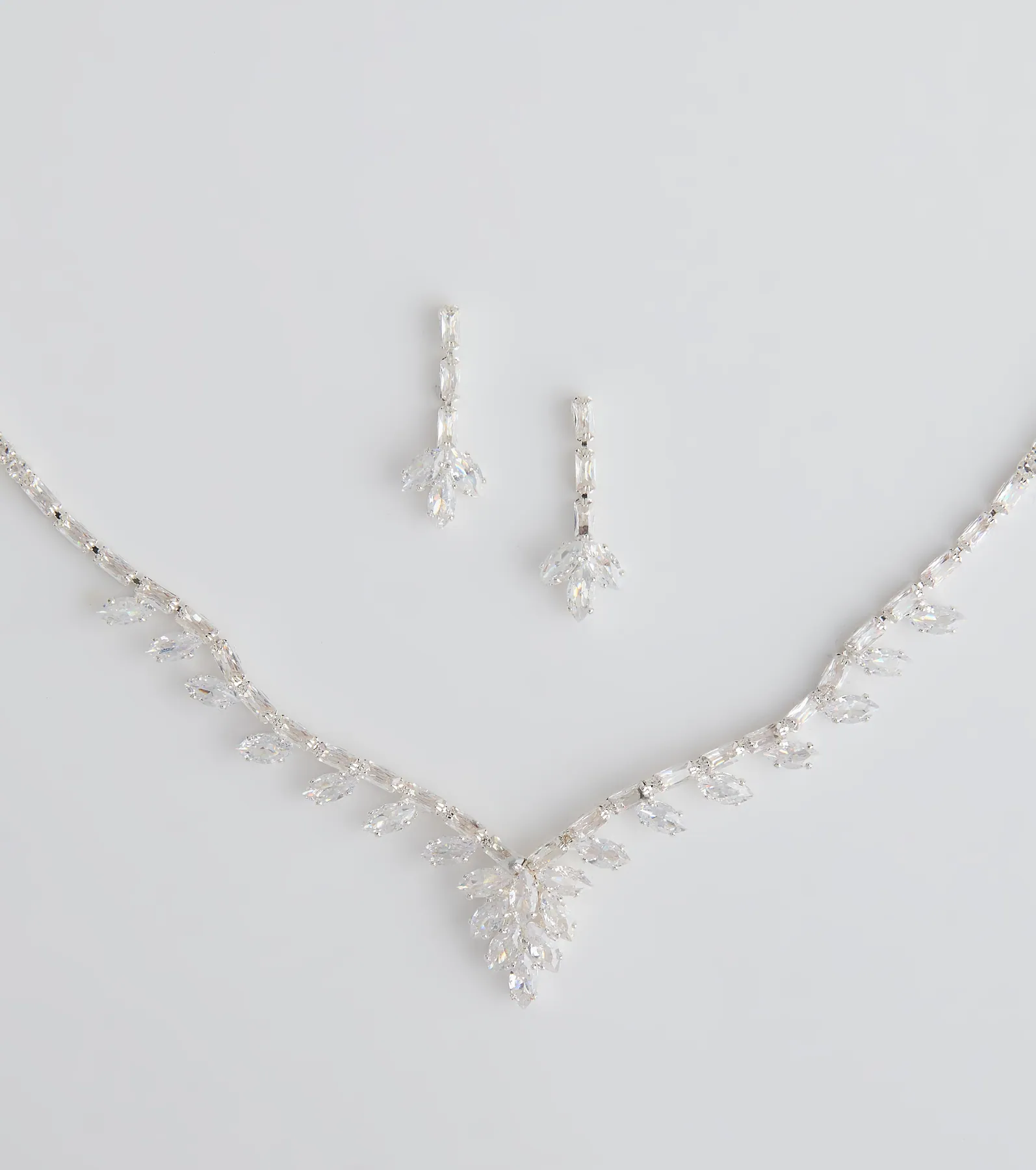 Dazzling Match Necklace And Earrings Set