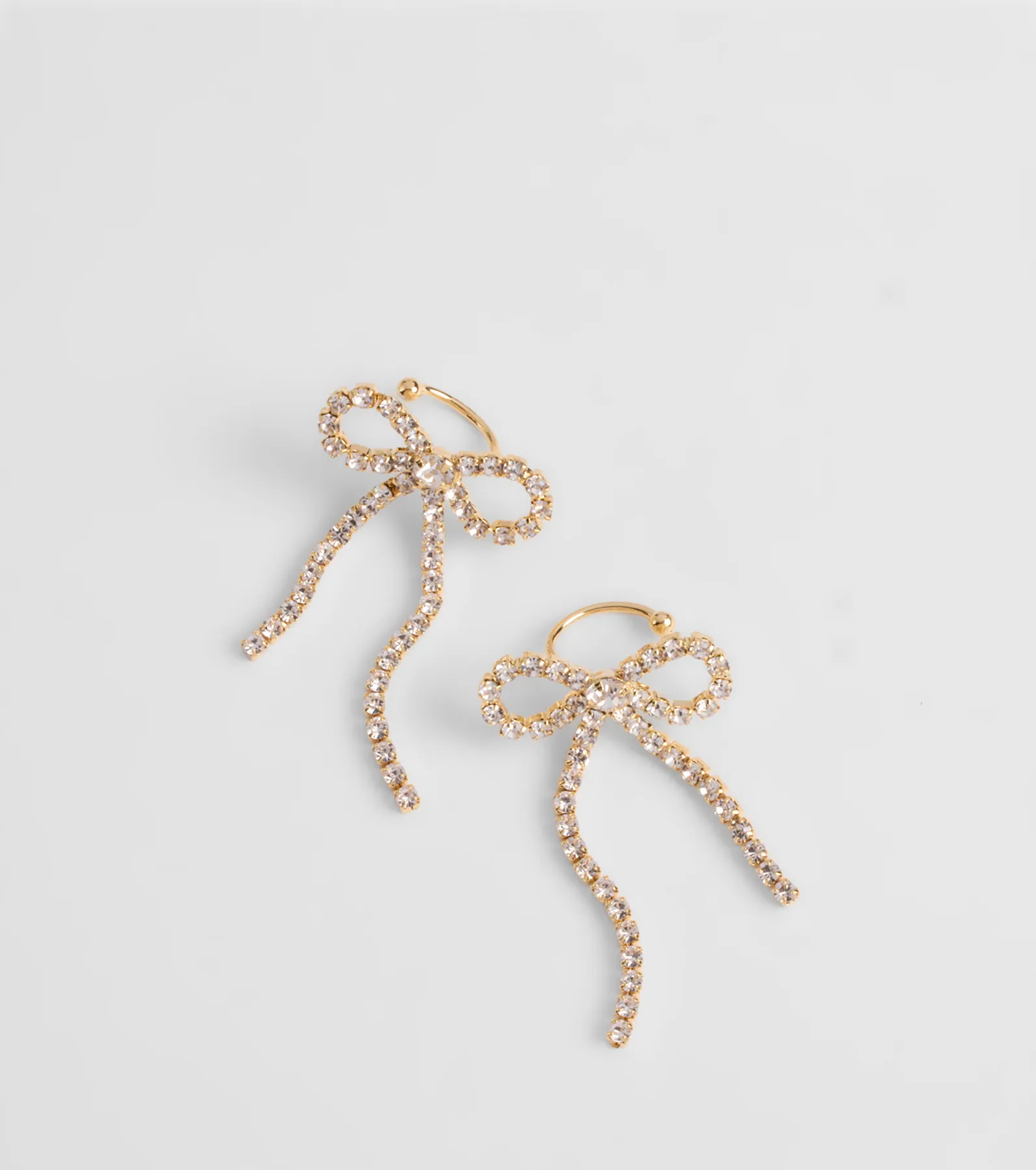 Cute And Glam Rhinestone Cuff Earrings