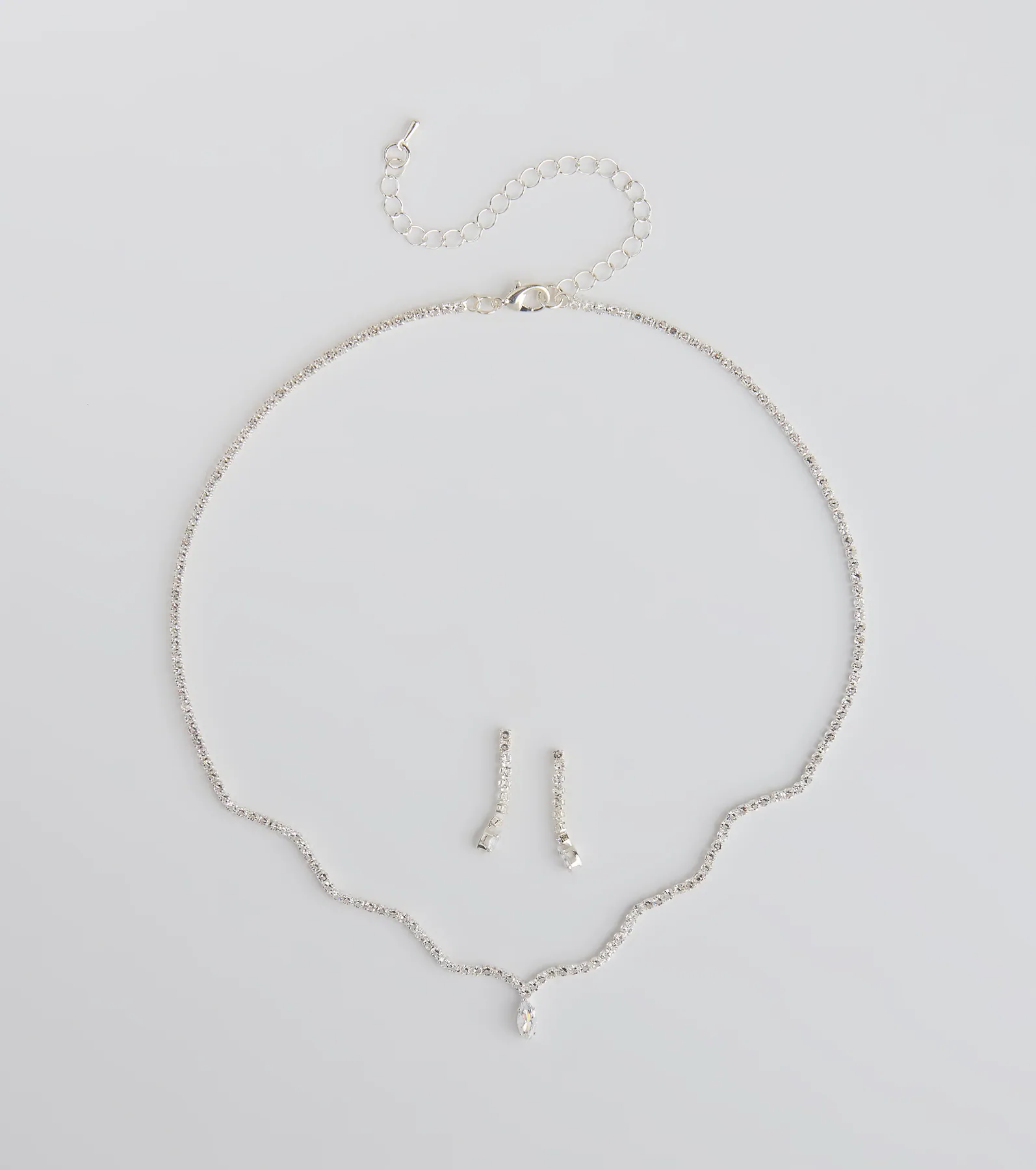 Major Gem Necklace And Earrings Set