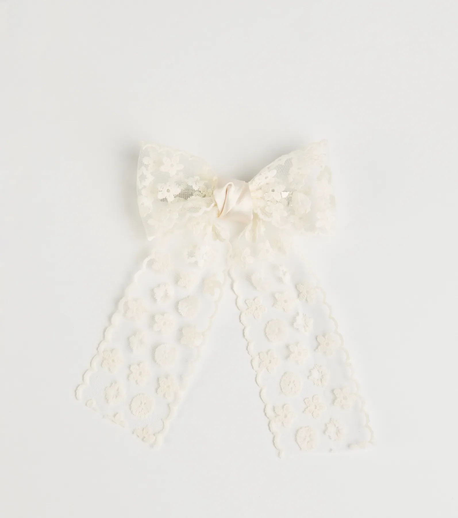Poised Attitude Lace Hair Bow Clip