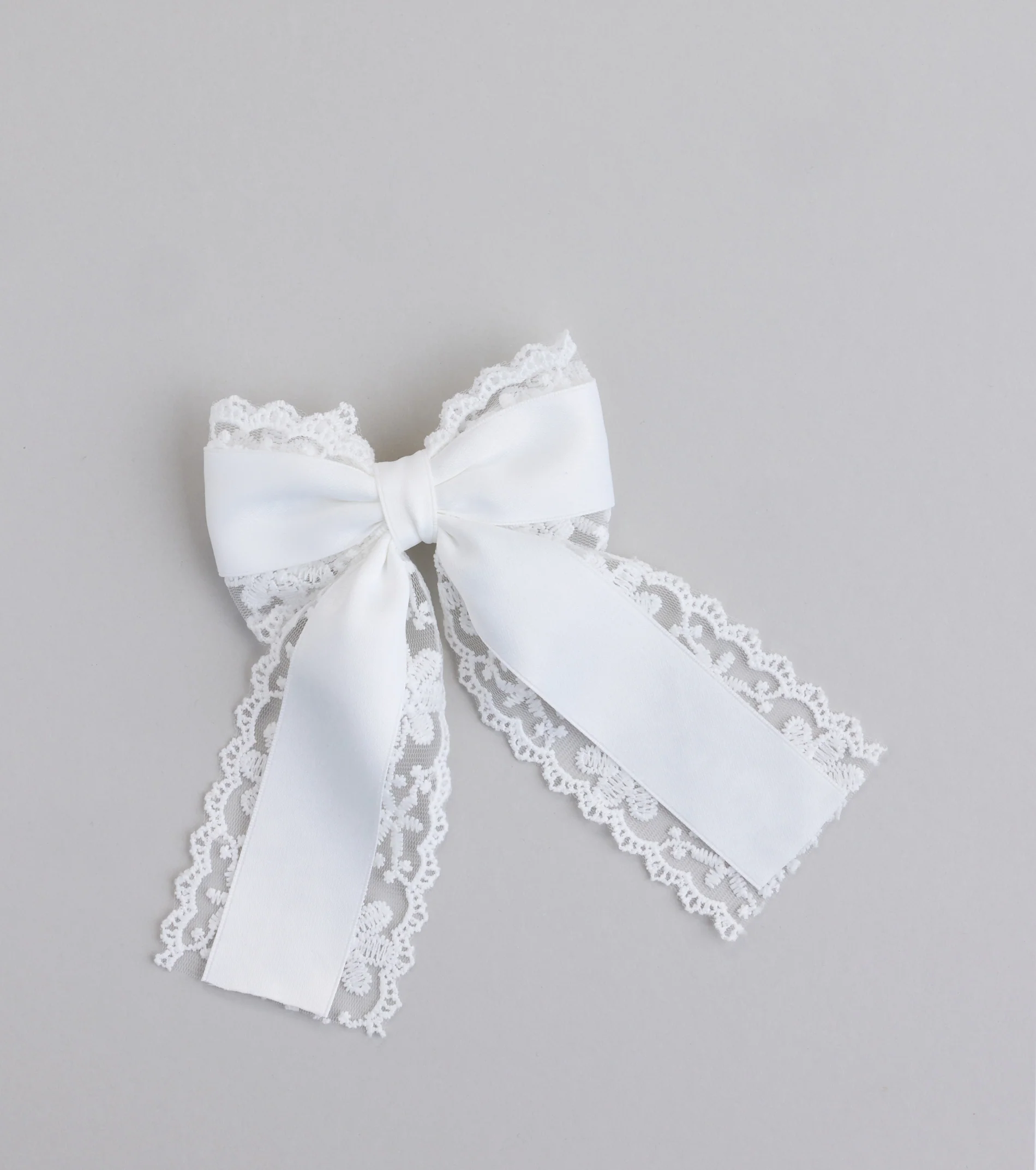Eternal Sweetness Lace Ribbon Hair Bow Clip
