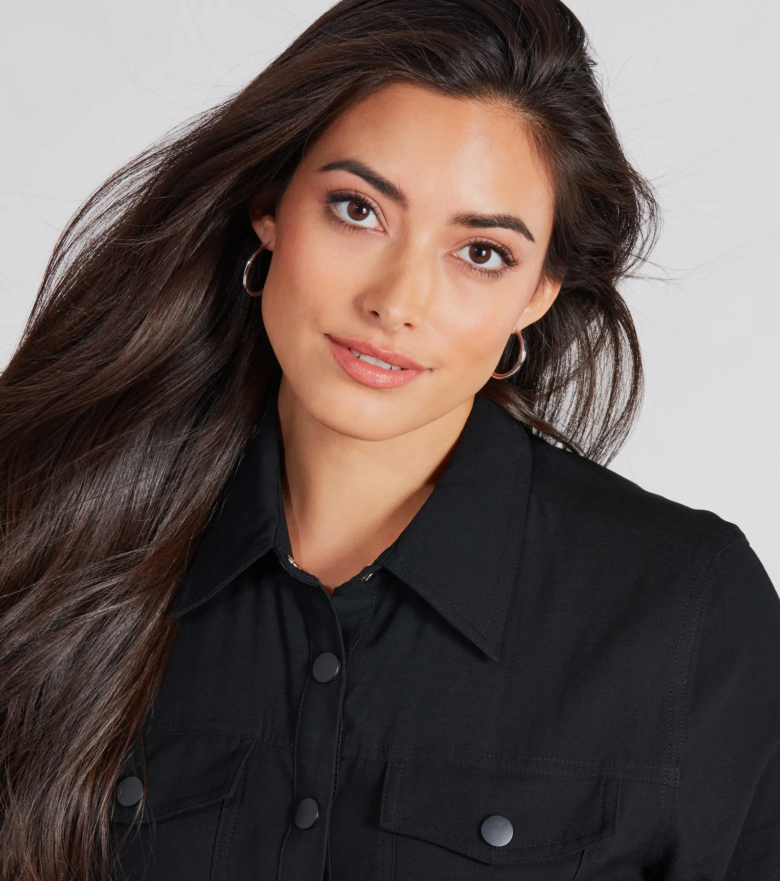 Sleek 14K White Gold Plated Small Hoop Earrings