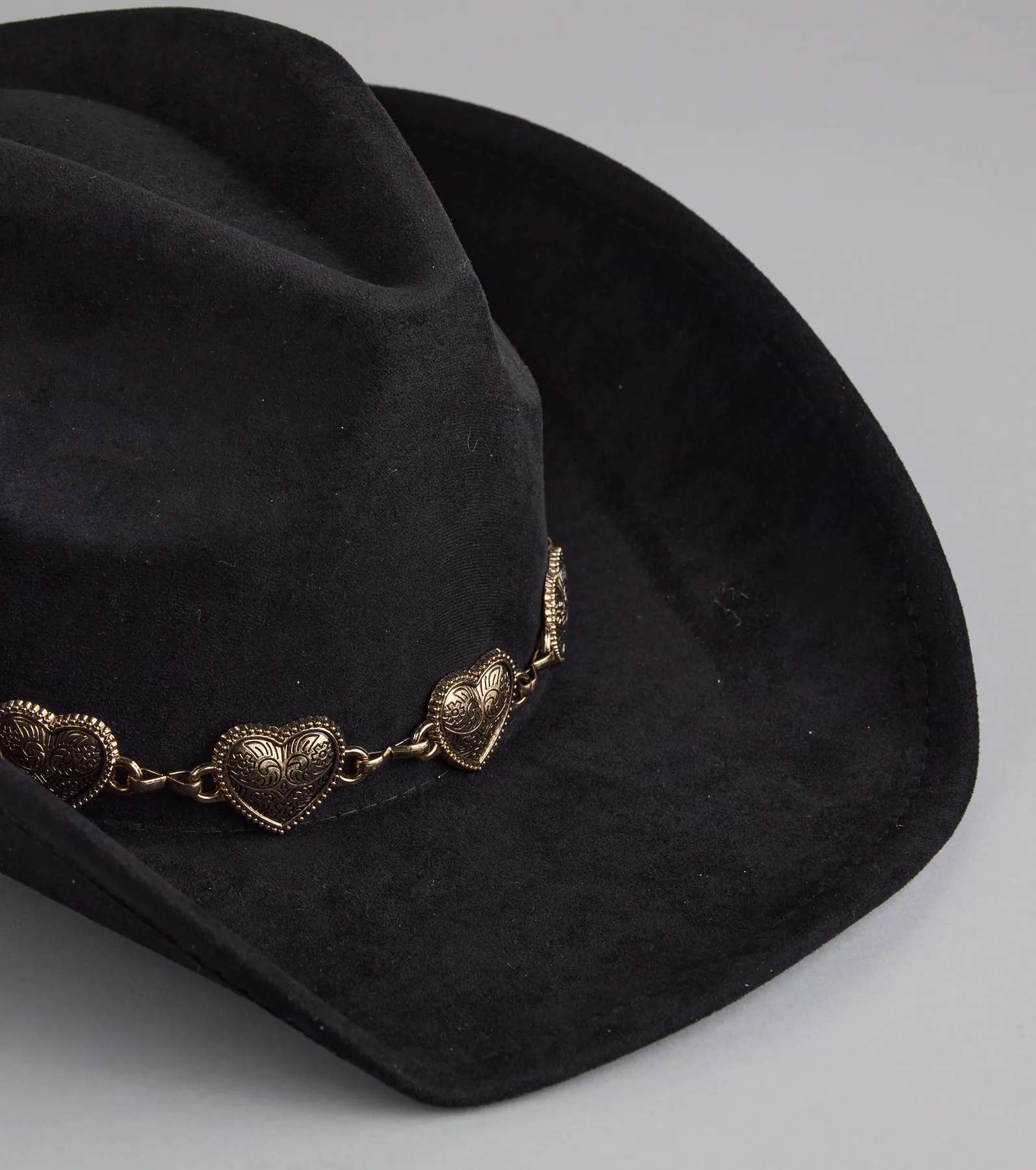 Western Babe Heart Concho Trim Cowboy Hat