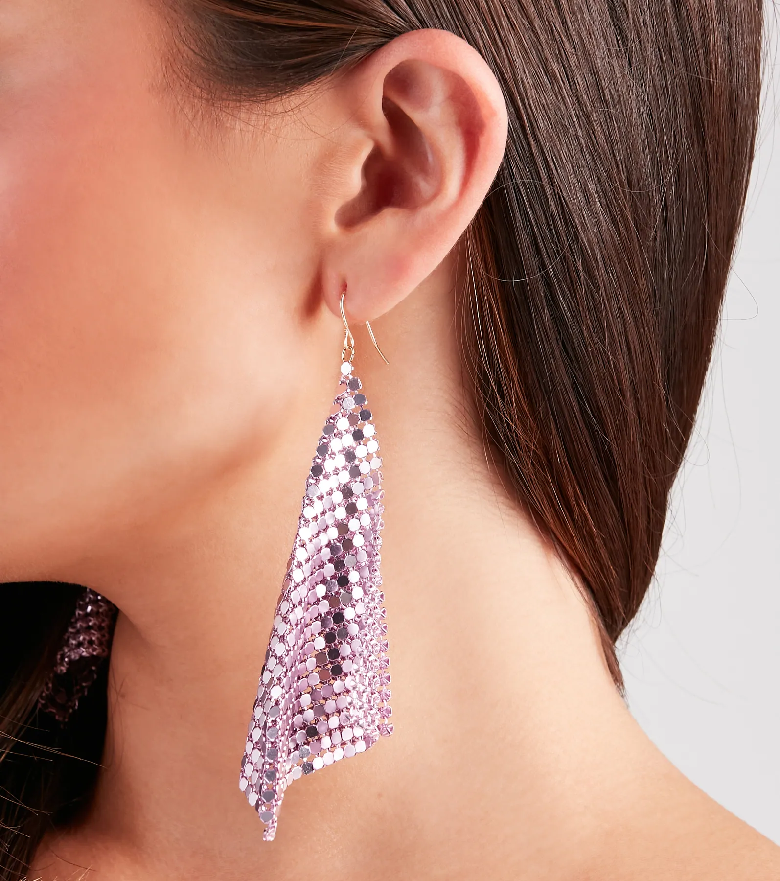 Glam Scene Chainmail Statement Earrings