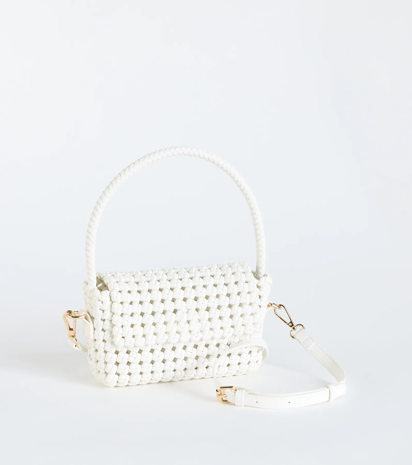 Finishing Touch Woven Shoulder Bag