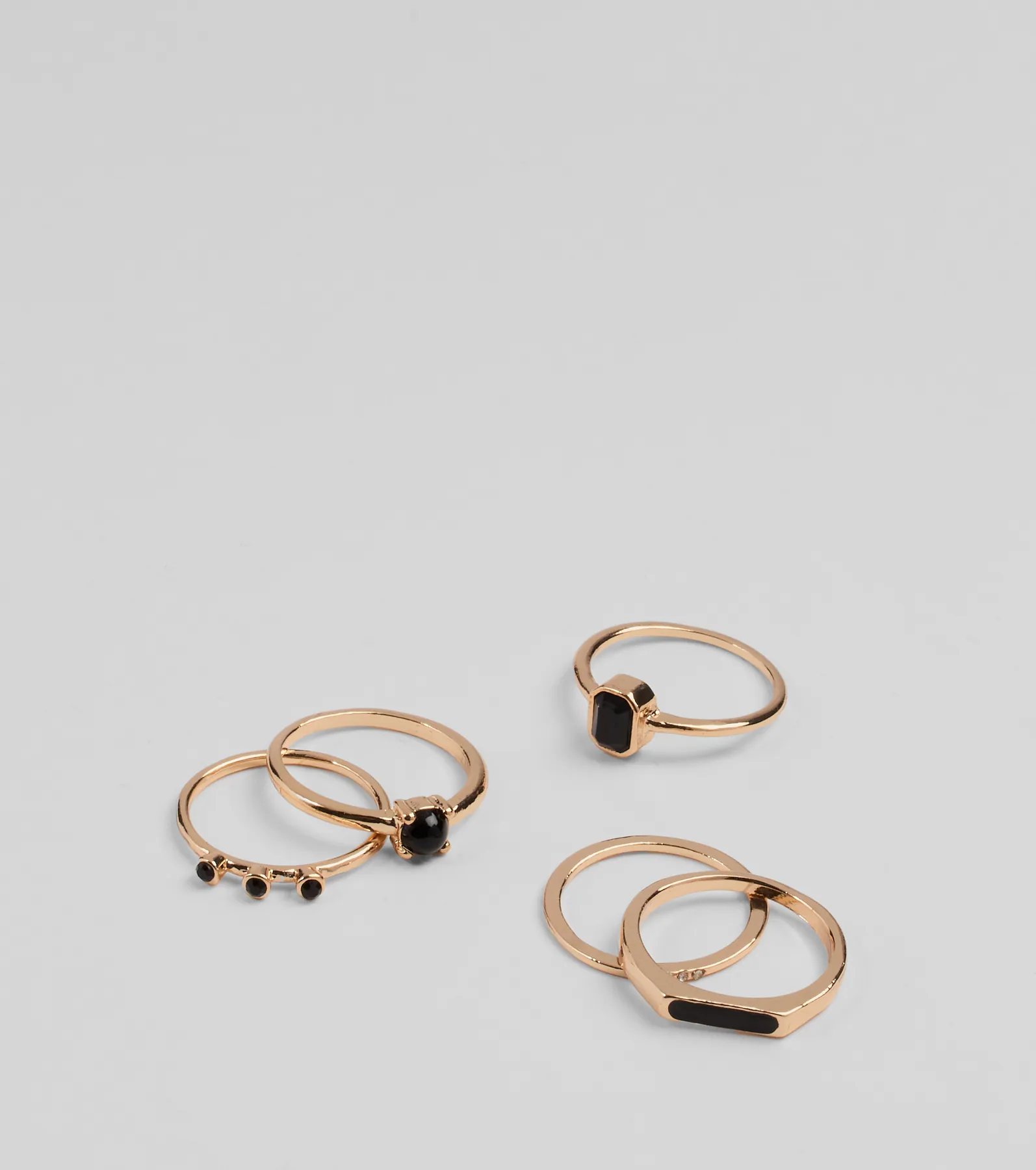 Minimilistic Charm Five Pack Ring Set
