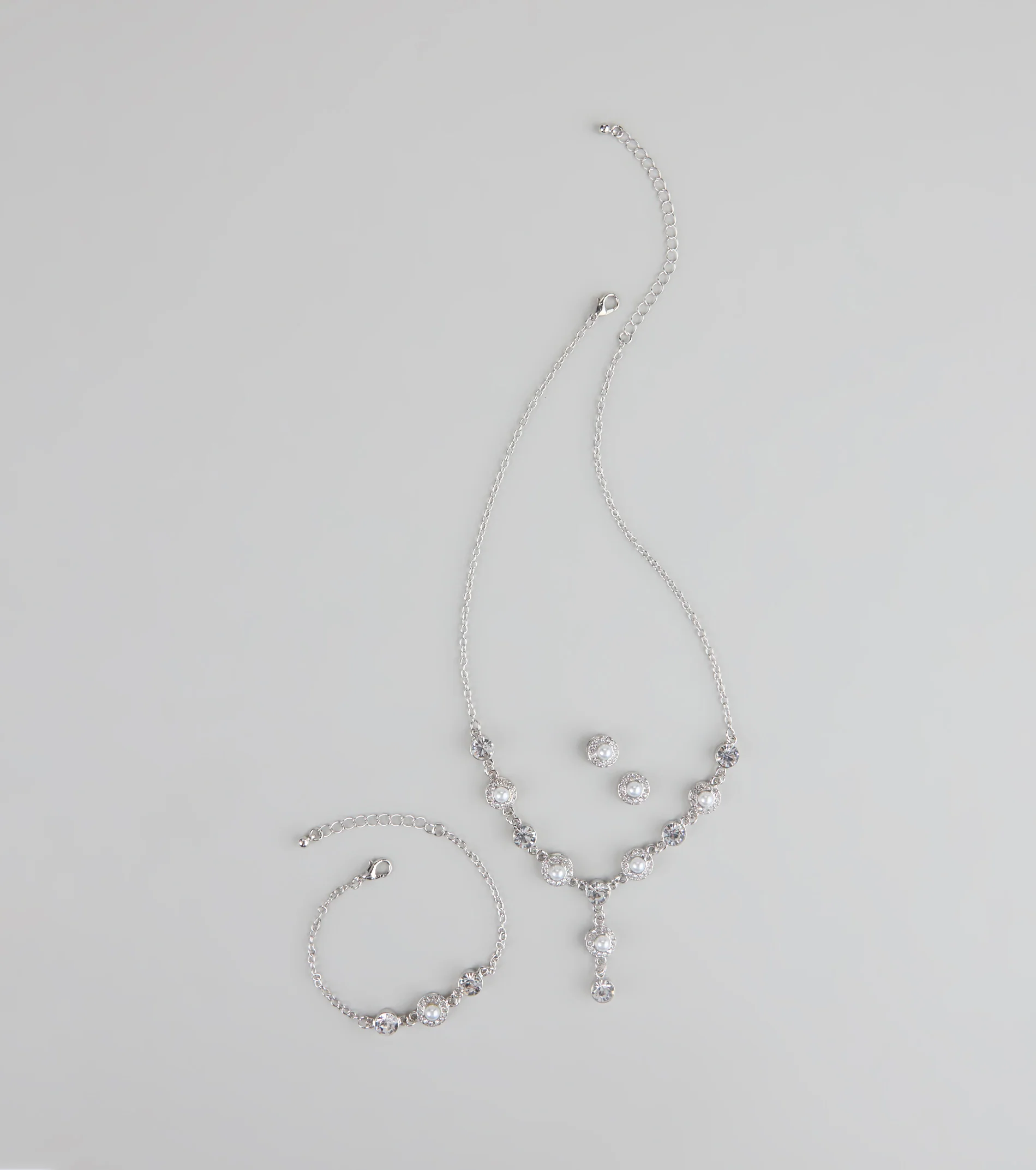 Pearl Glow Rhinestone Jewelry Set