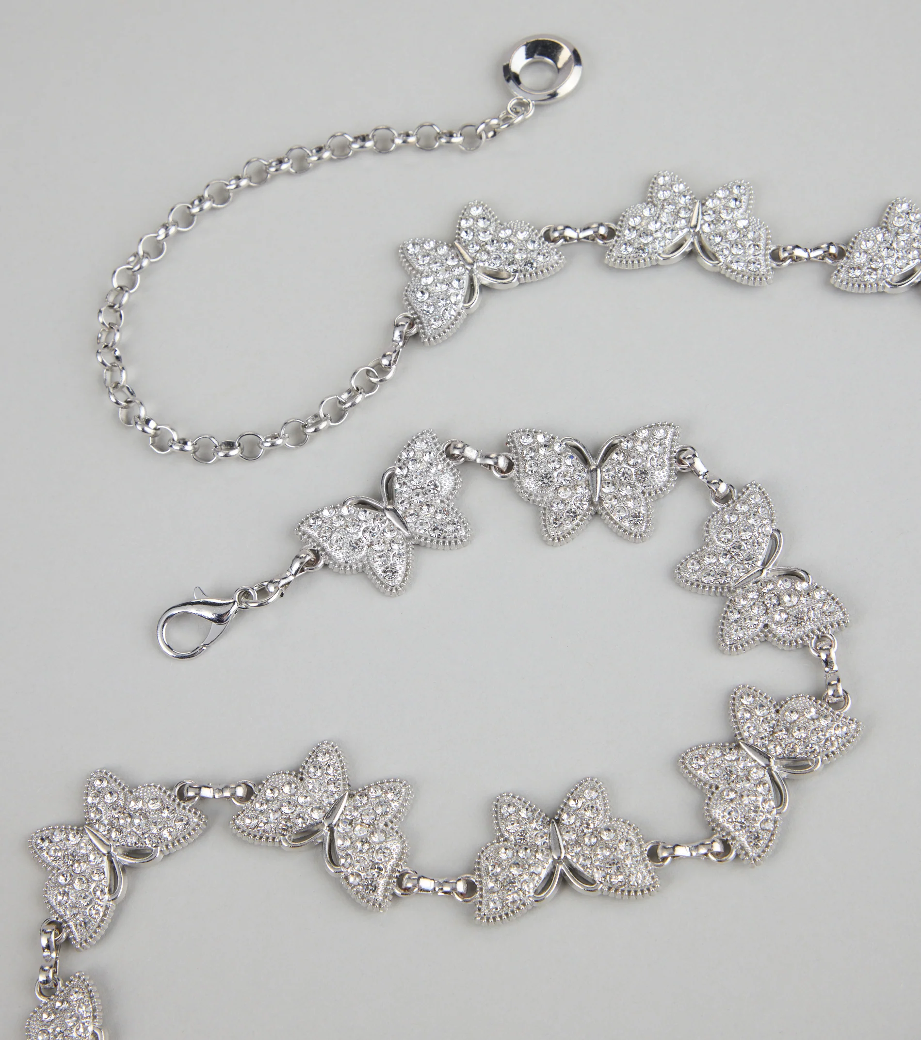 Flutter Effect Butterfly Rhinestone Belt
