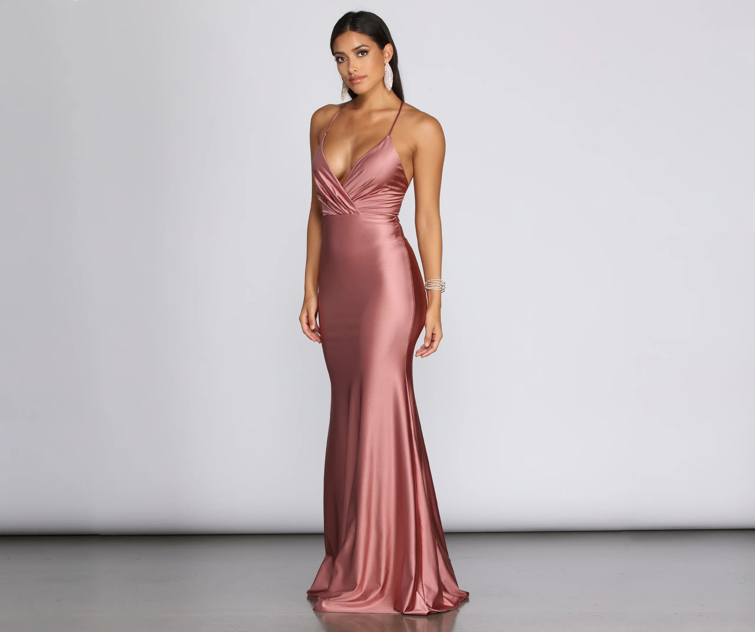 Jerry Cross Back Draped Gown