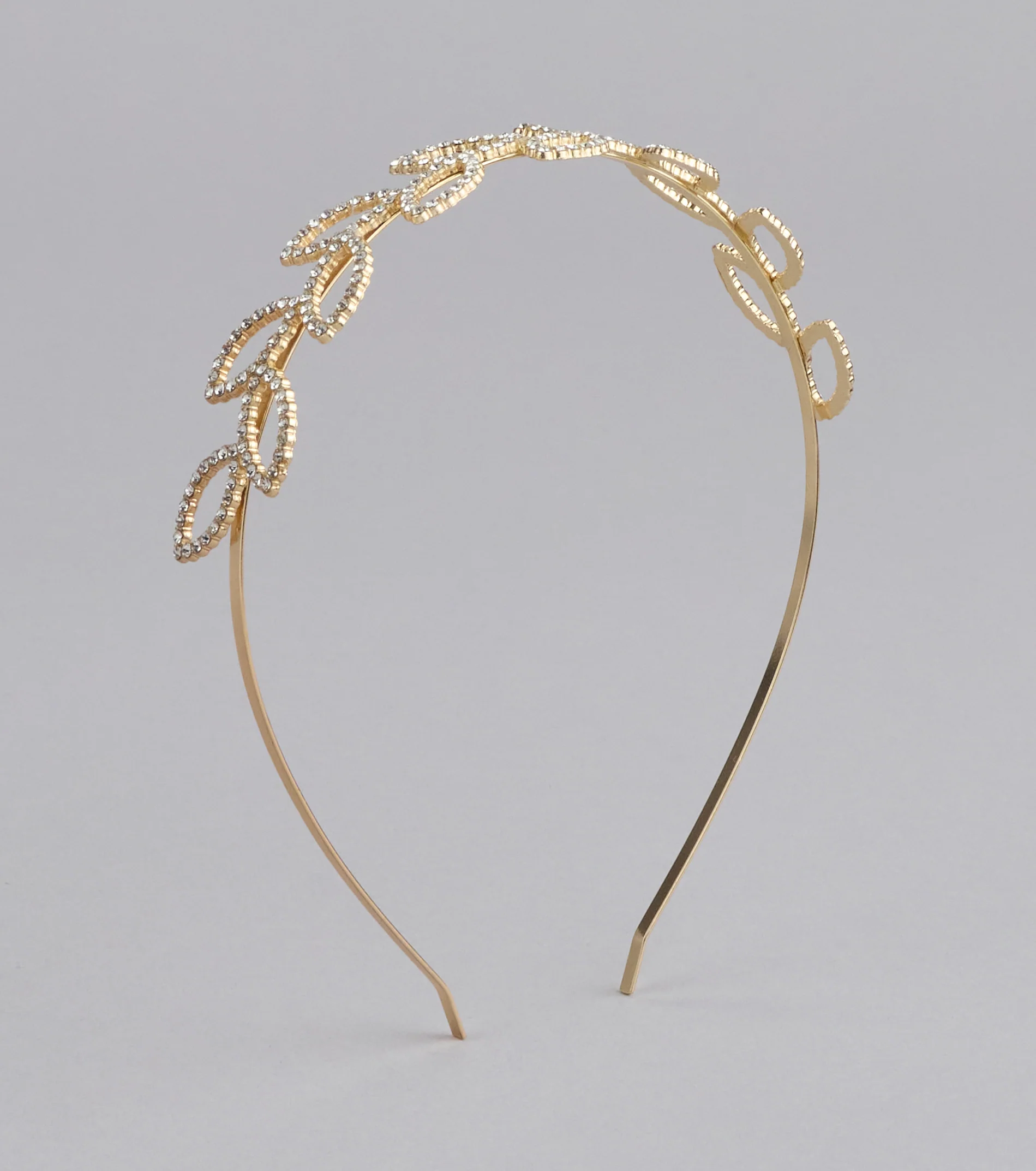 Crowning Moment Rhinestone Leaf Headband