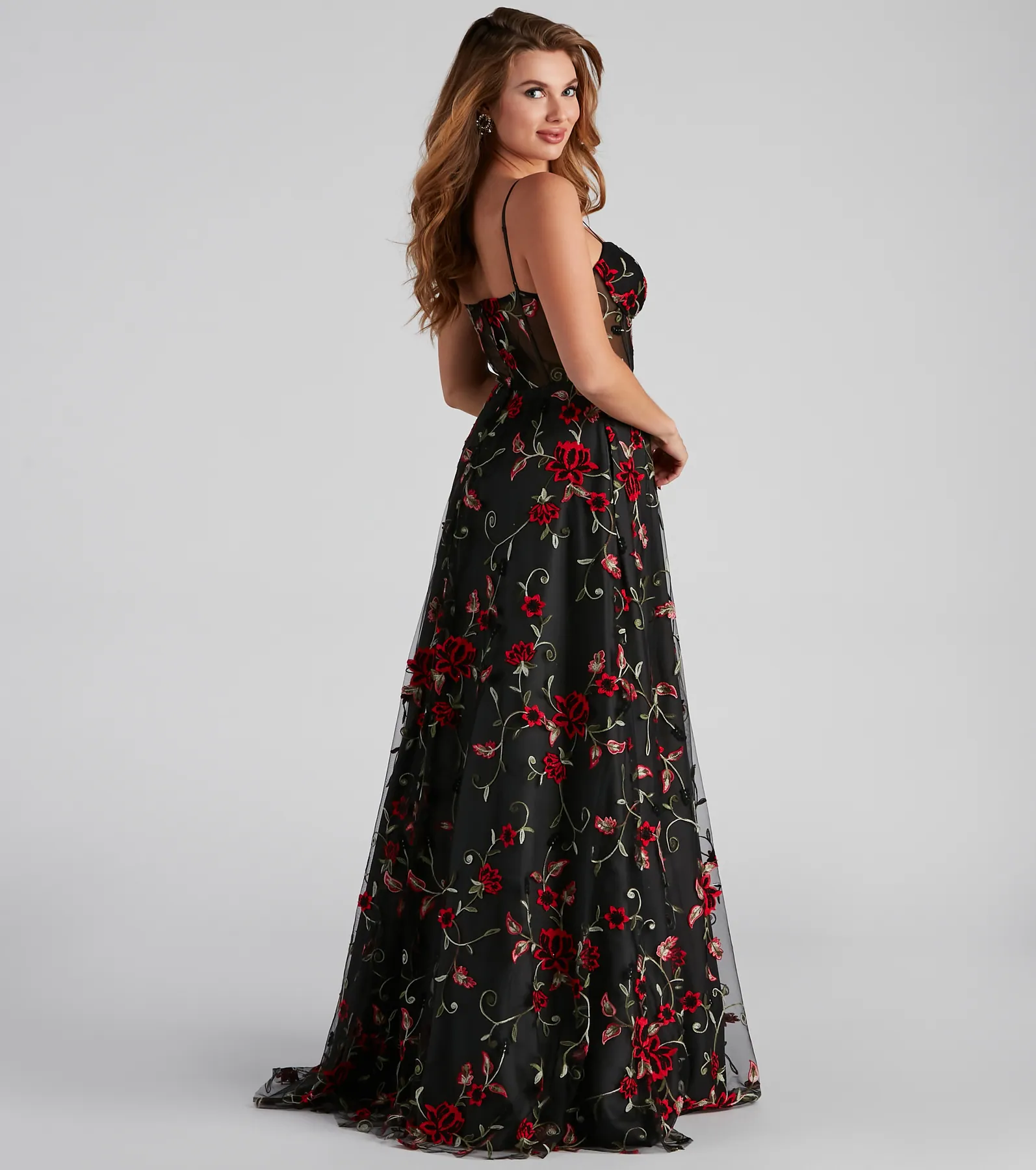 Katherine Floral Detailed Ball Gown