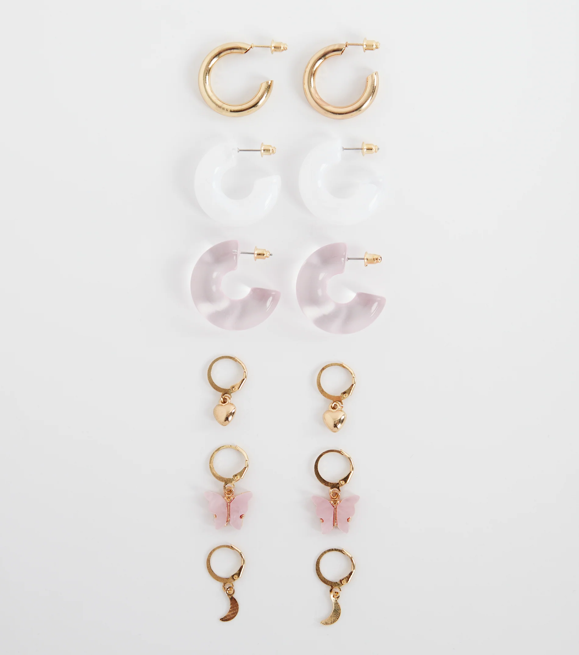 Hearts Align Six-Pack Earrings Set