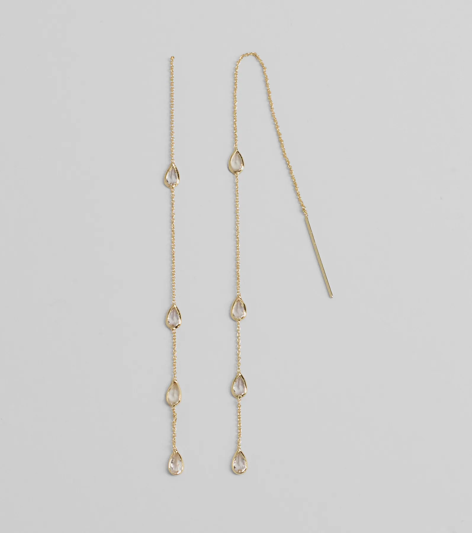 Chic Addition Dainty Stone Threader Earrings