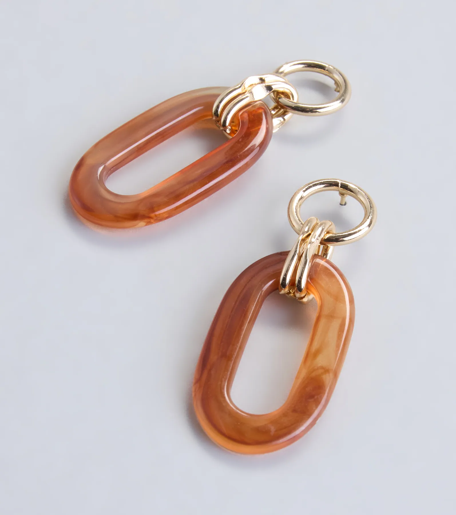 Contemporary Acetate Oval Hoop Earrings