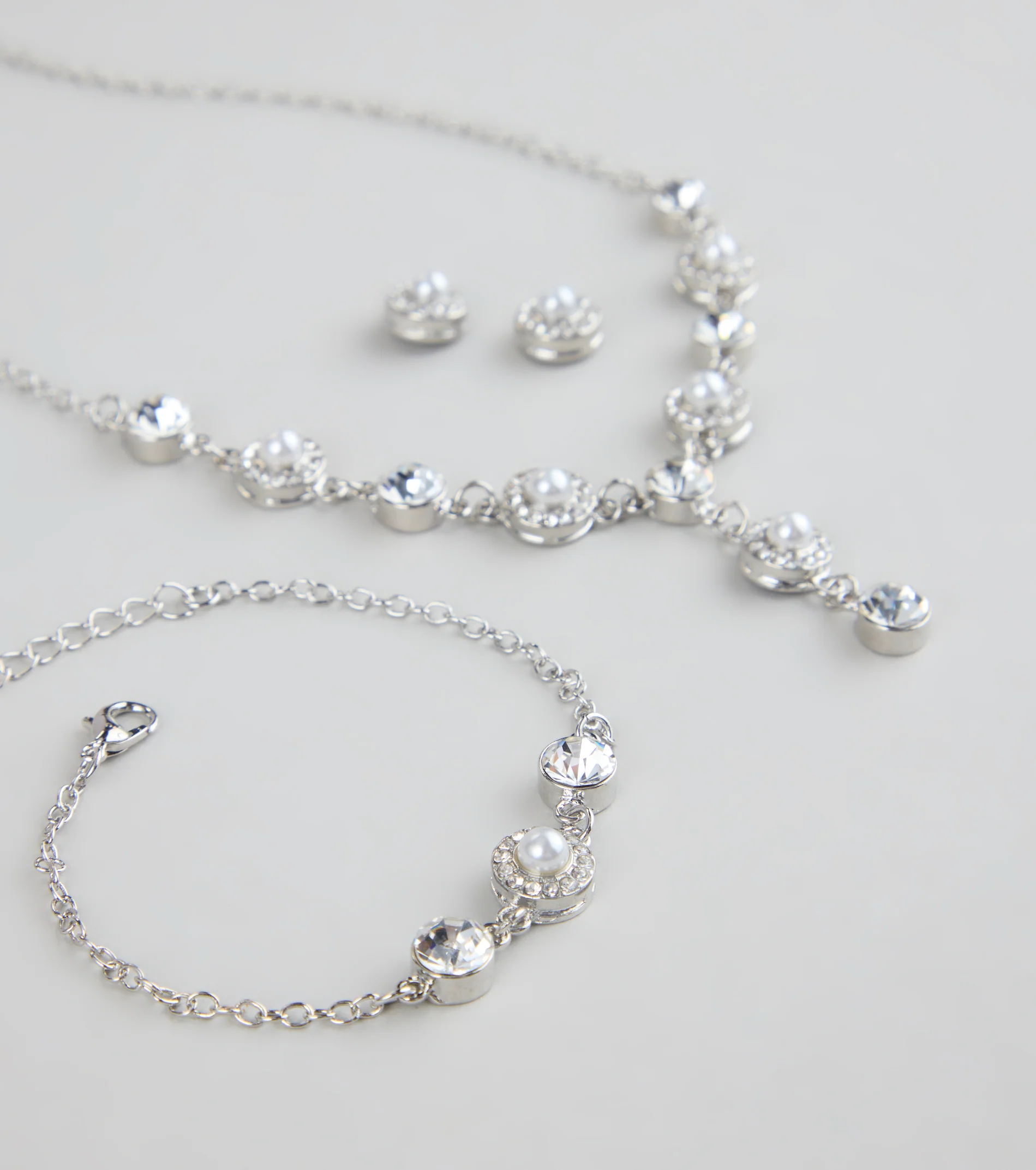 Pearl Glow Rhinestone Jewelry Set