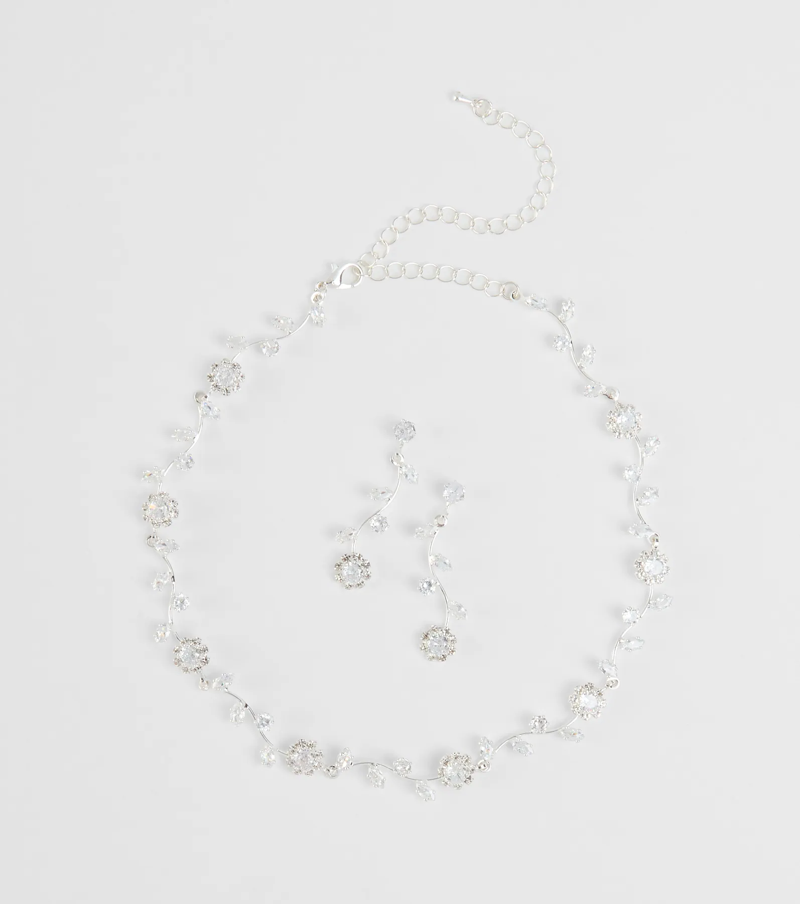 Floral Beauty Necklace And Earrings Set